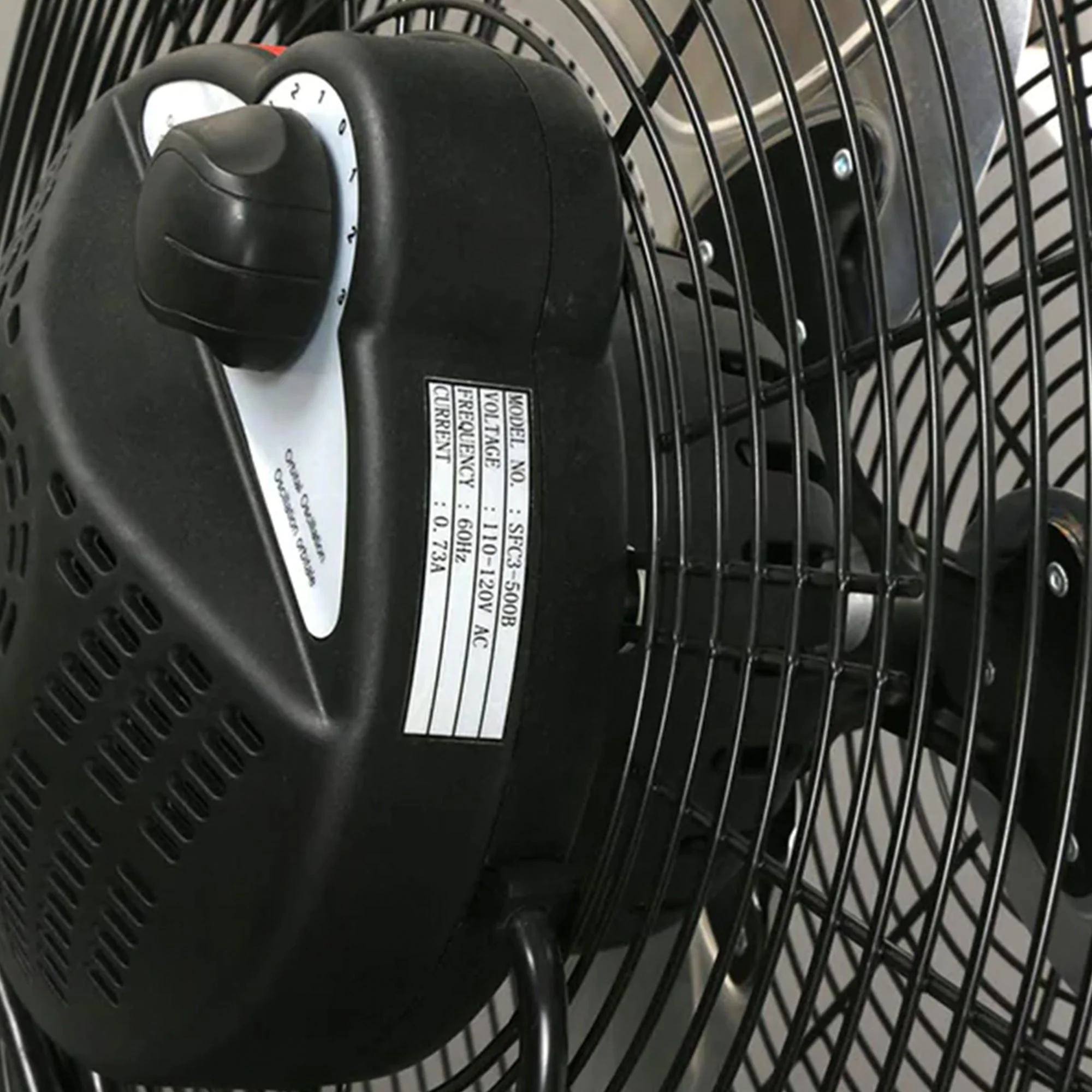 Hurricane Pro Series 20" High Velocity Heavy Duty Metal Orbital Floor Fan, Black - Image 7
