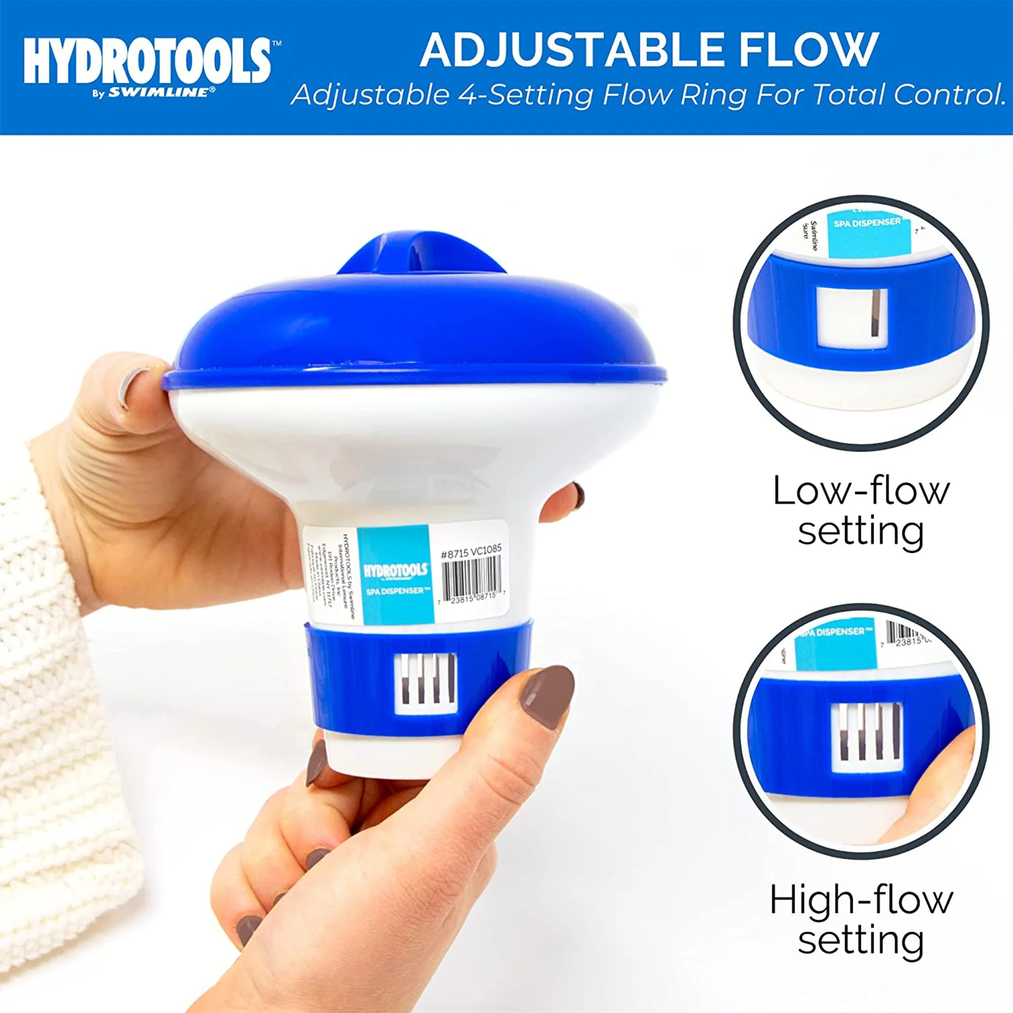 HydroTools 8715 Swimming Pool Mini Chlorine Tablet Floating Chemical Dispenser - Image 5