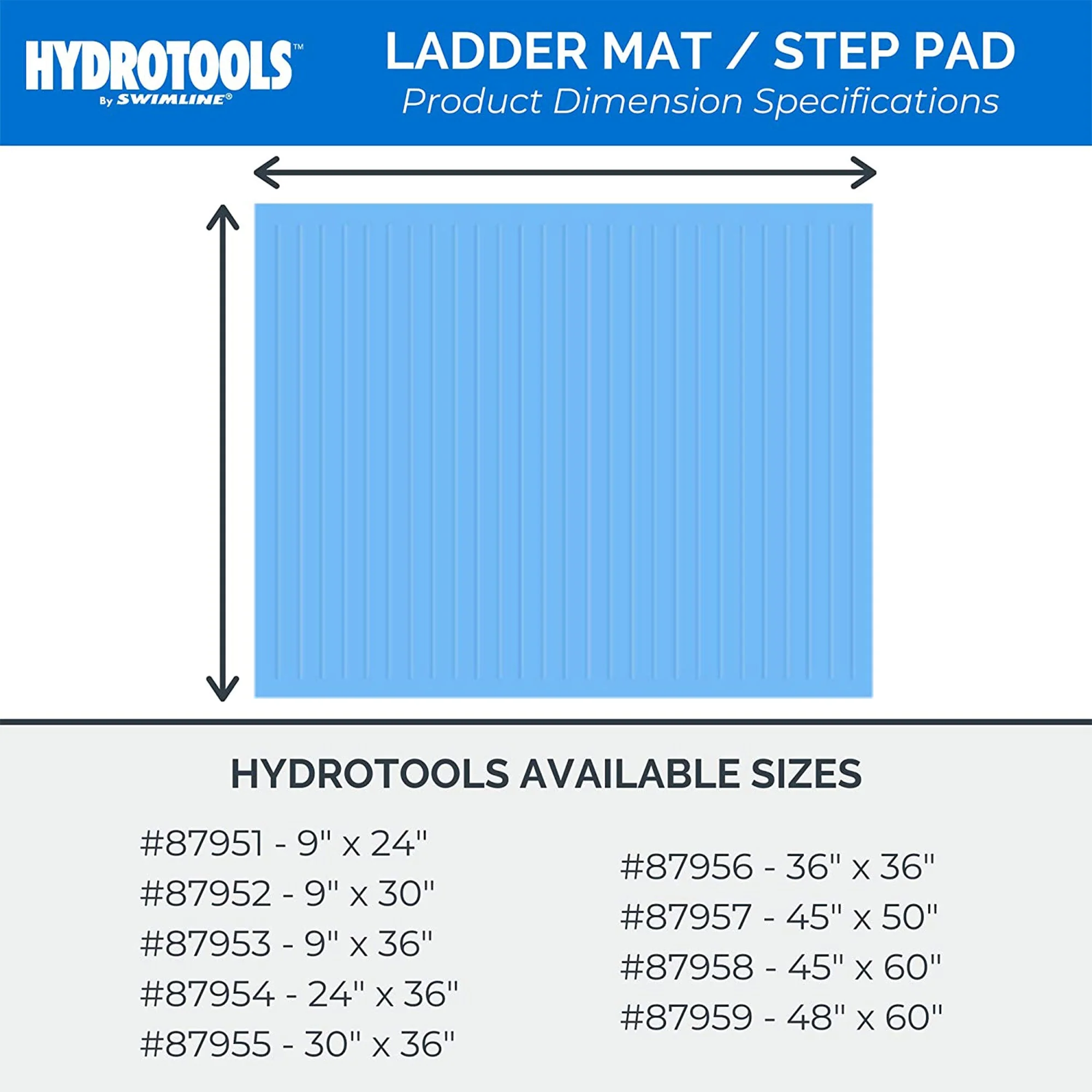 Hydrotools by Swimline Protective Ribbed Ladder Mat/In-Pool Step Pad, 36" x 36" - Image 10