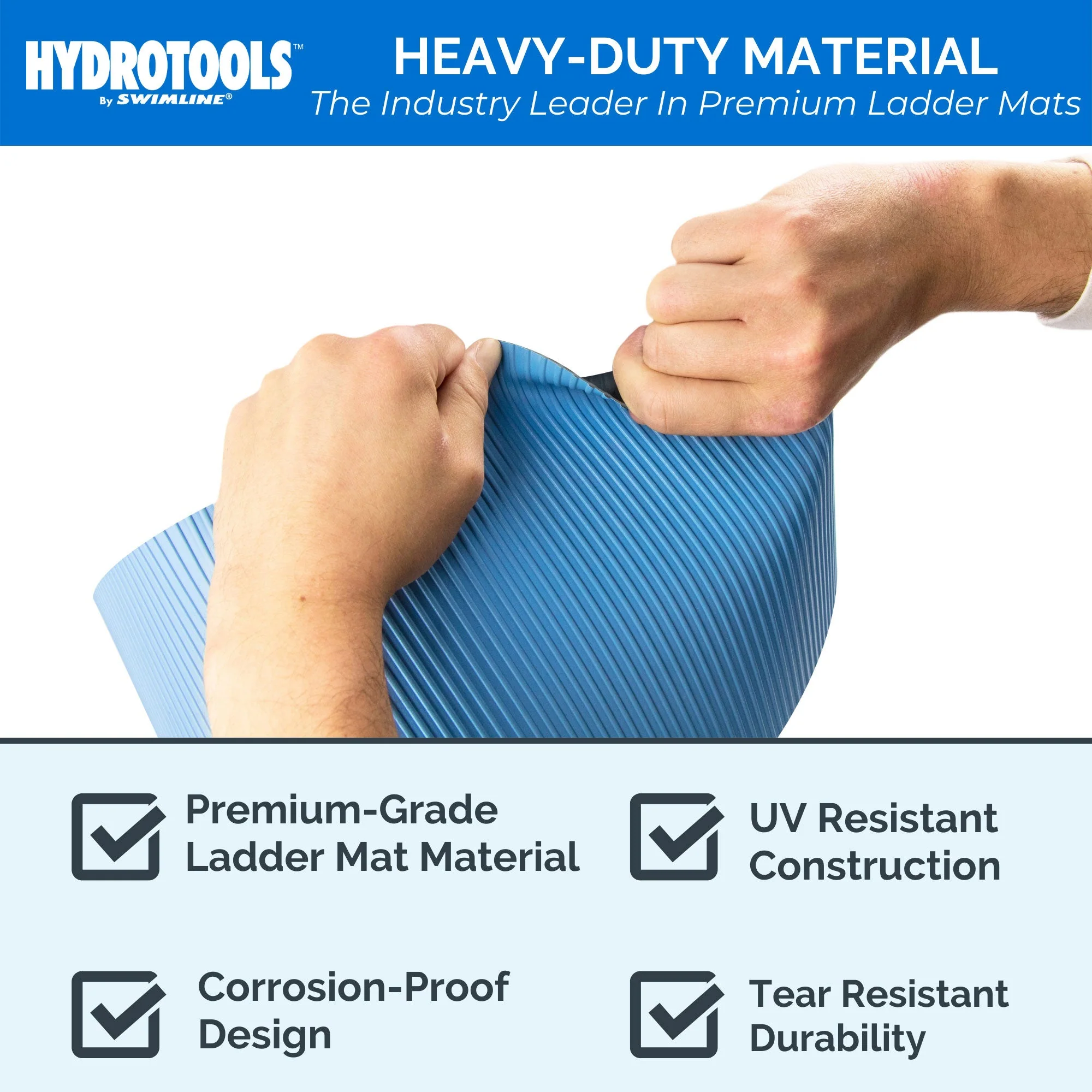 Hydrotools by Swimline Protective Ribbed Ladder Mat/In-Pool Step Pad, 36" x 36" - Image 5