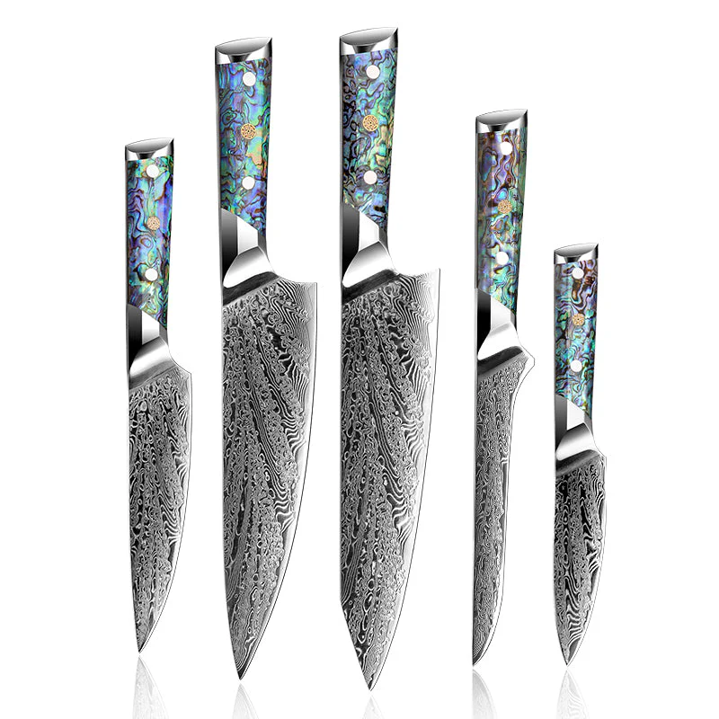 Imperial Professional Japanese VG10 Damascus 5- Piece Knife Set - Image 2