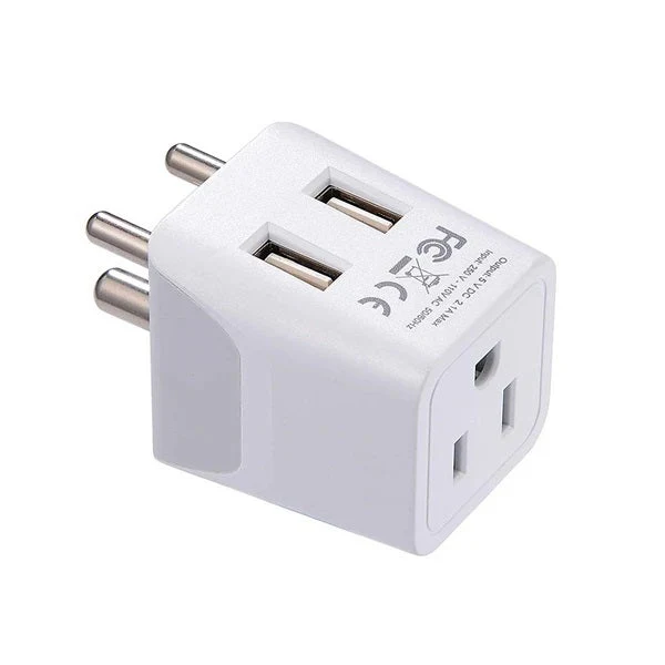 India Travel Adapter Plug Combo - Type C, D | Dual USB - Indian Combo (CTU-9C-10) - Image 3