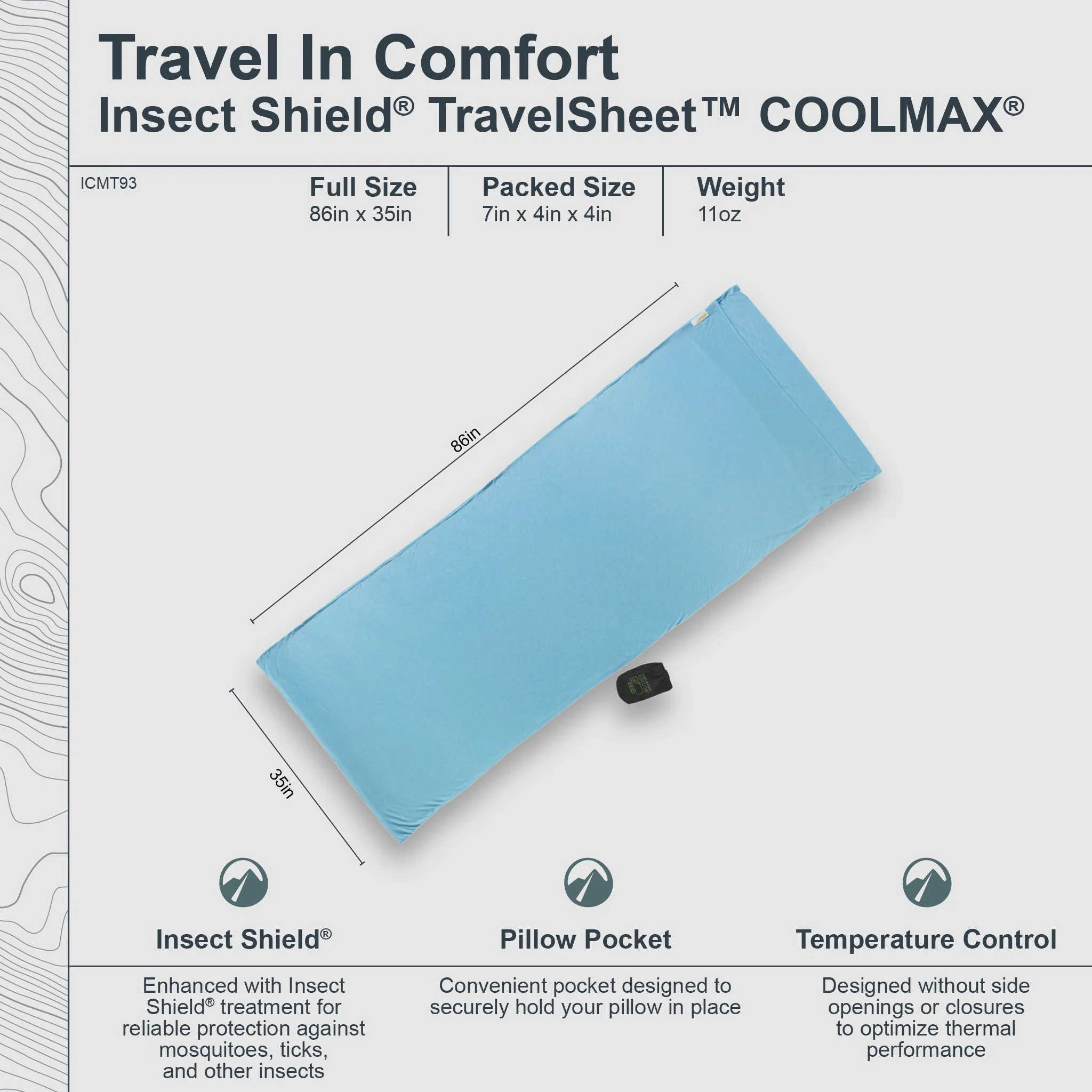 Insect Shield® TravelSheet™ COOLMAX® - Image 3