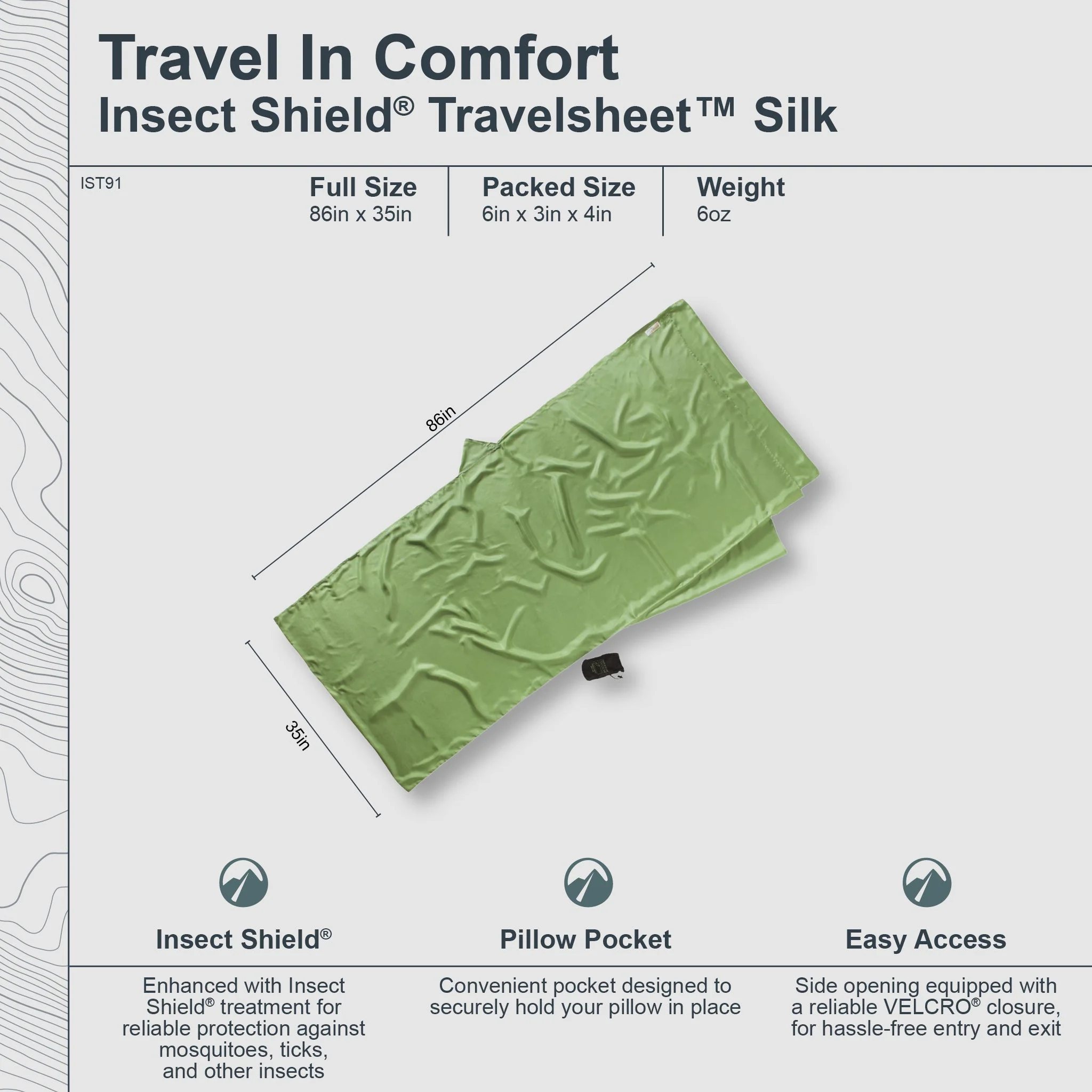 Insect Shield® TravelSheet™ Silk - Image 3