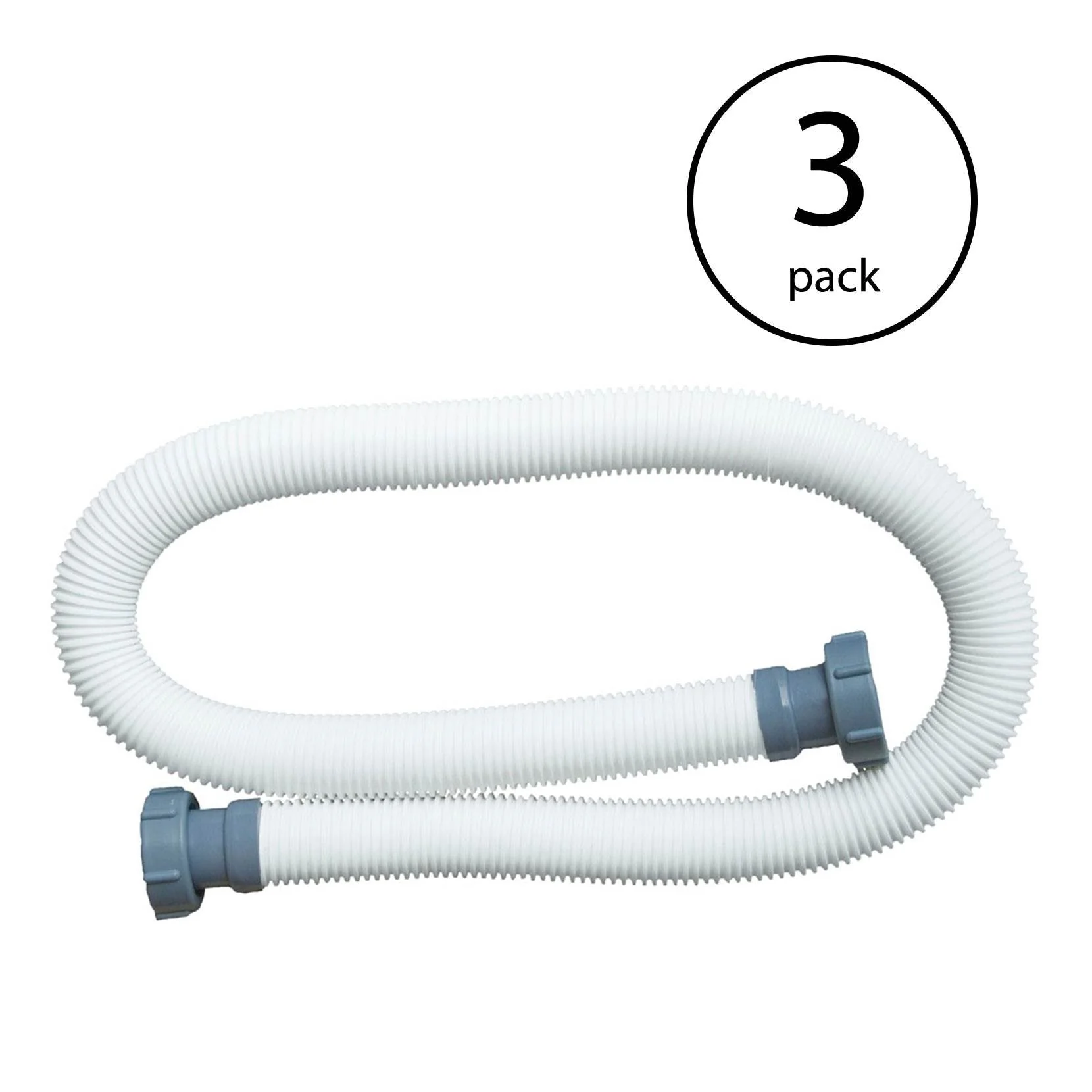 Intex 1.5 Inch Diameter Water Accessory Pool Pump Replacement Hose 59" (3 Pack) - Image 2