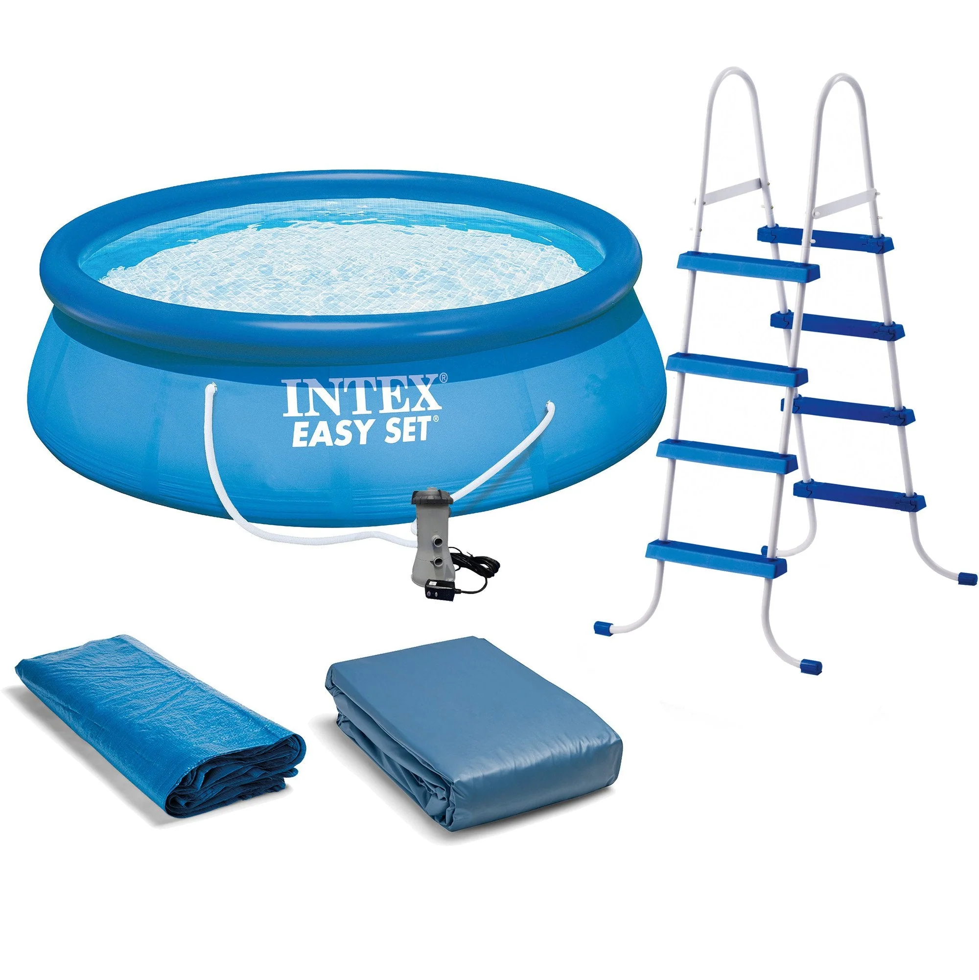 Intex 15' x 4’ Inflatable Above Ground Pool Set & Hydrotools Chlorine Dispenser - Image 2