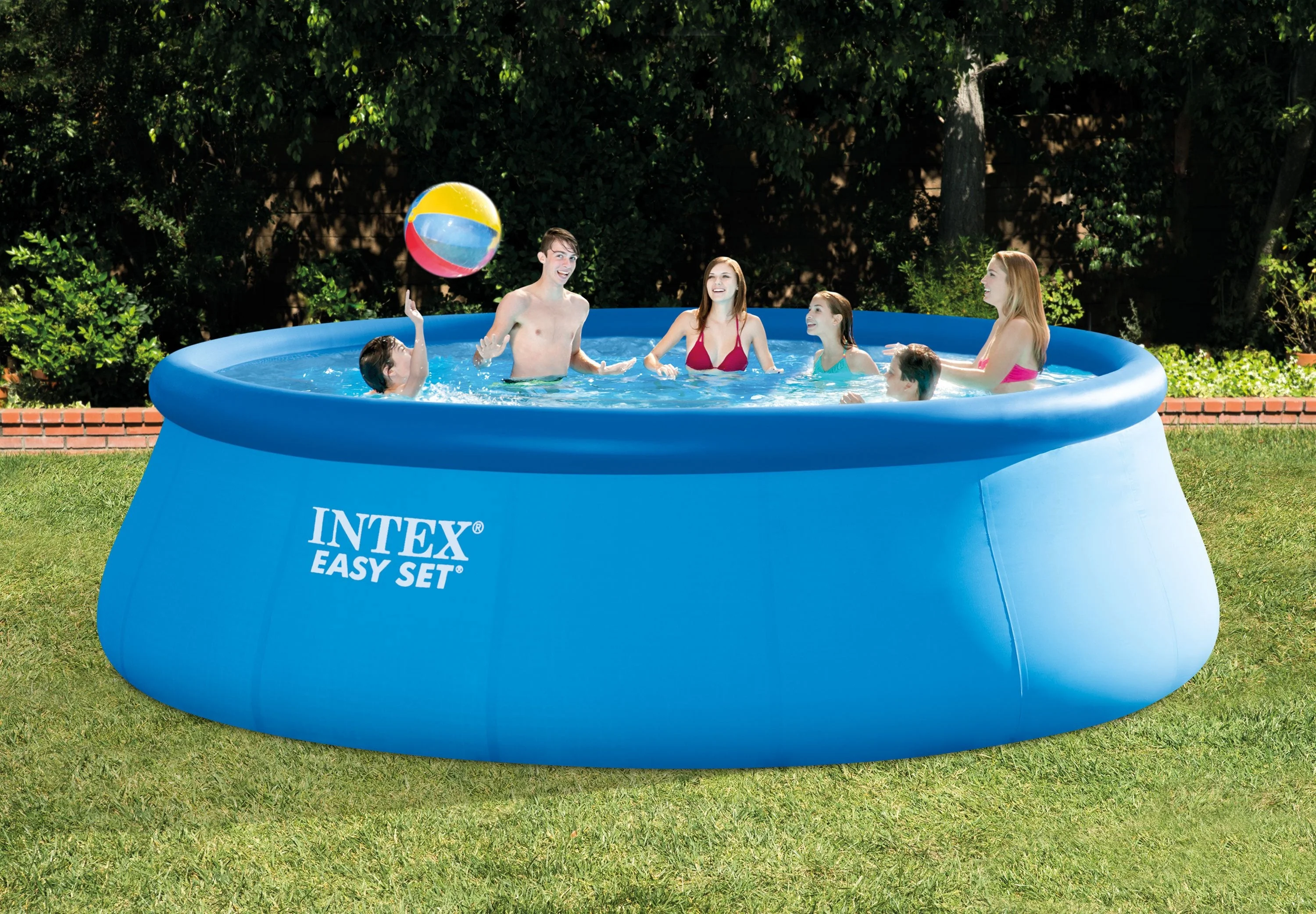 Intex 15' x 4’ Inflatable Above Ground Pool Set & Hydrotools Chlorine Dispenser - Image 4