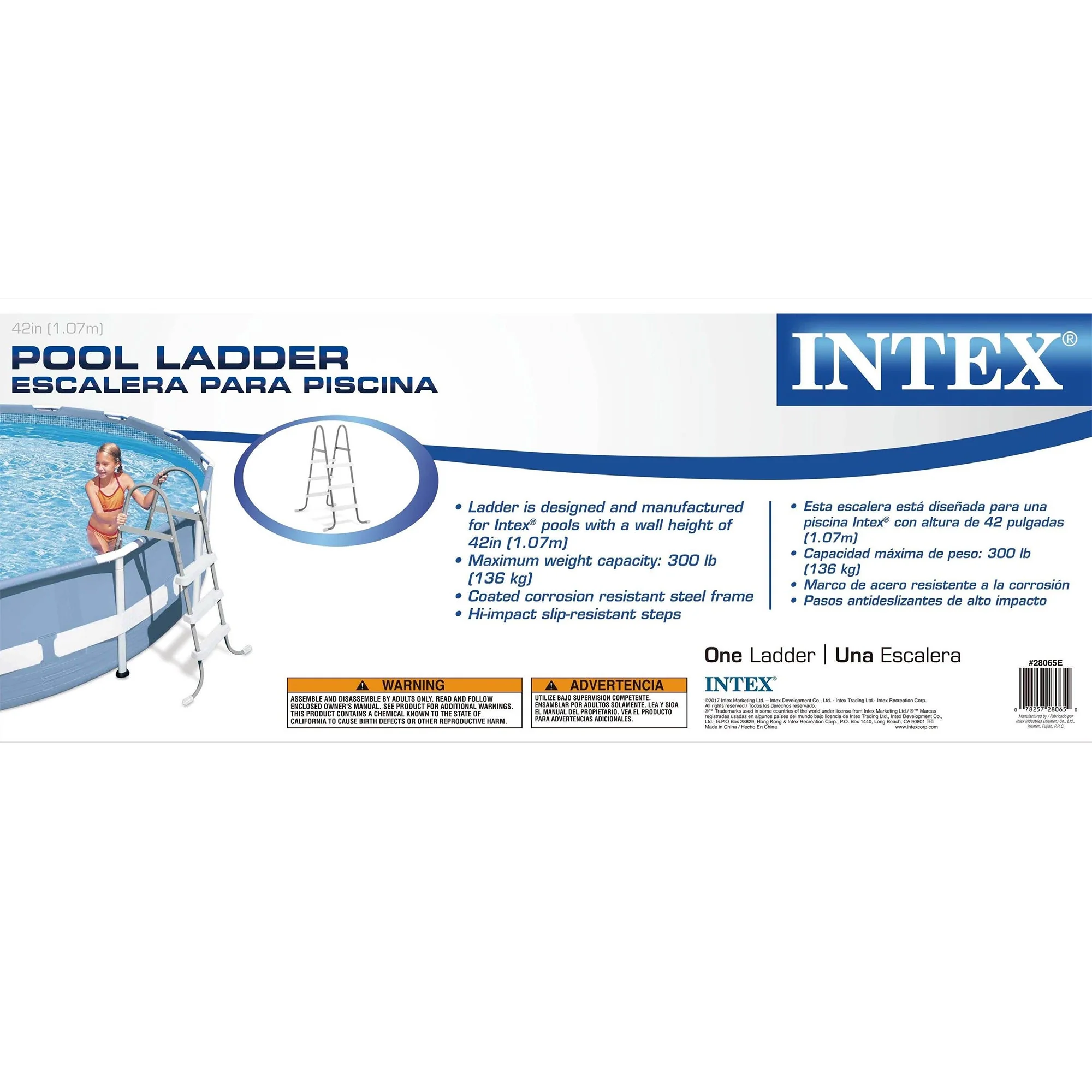 Intex Above Ground Steel Frame Pool Ladder 42-Inch + Protective Pool Ladder Mat - Image 7