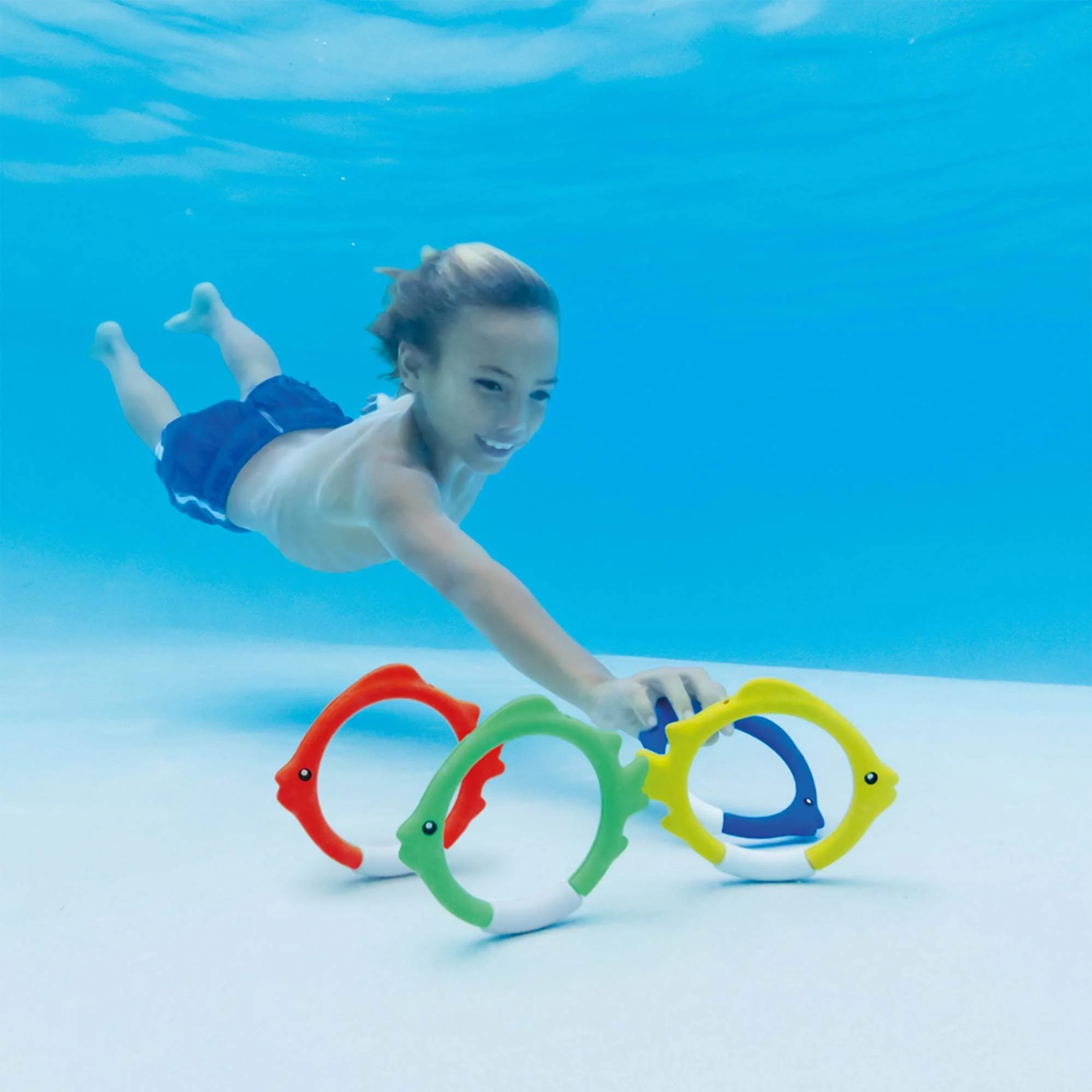 Intex Diving Swimming Pool Play Underwater Fish Rings Sticks (8 Pack) - Image 4