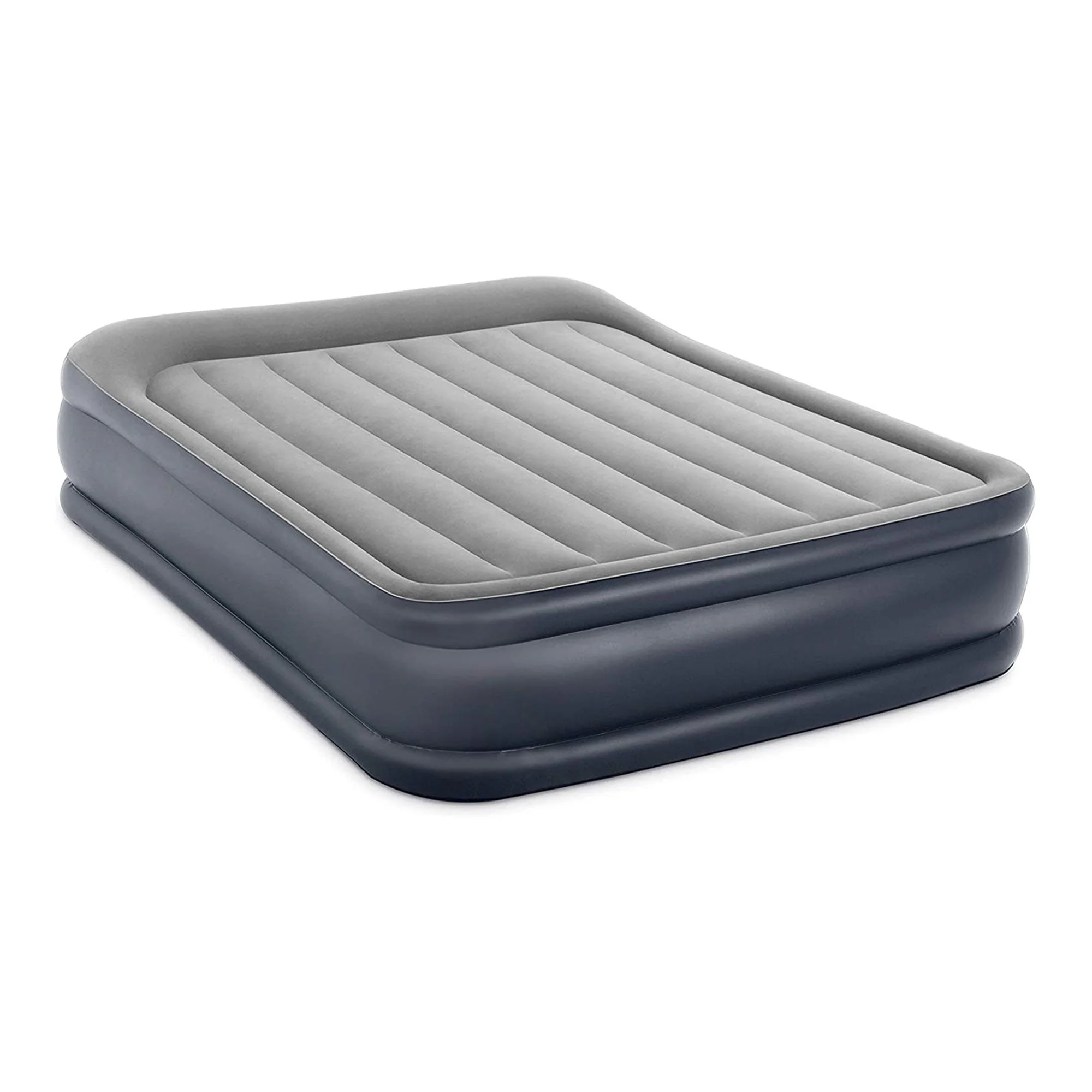 Intex Dura Beam Deluxe Pillow Raised Air Mattress Bed w/Pump, Queen (2 Pack) - Image 2
