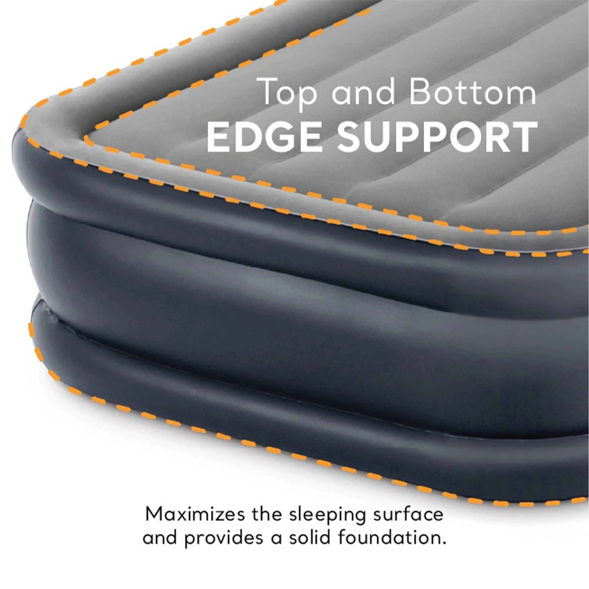 Intex Dura Beam Deluxe Pillow Raised Airbed Mattress w/ Built In Pump, Twin, 2 Pack - Image 7