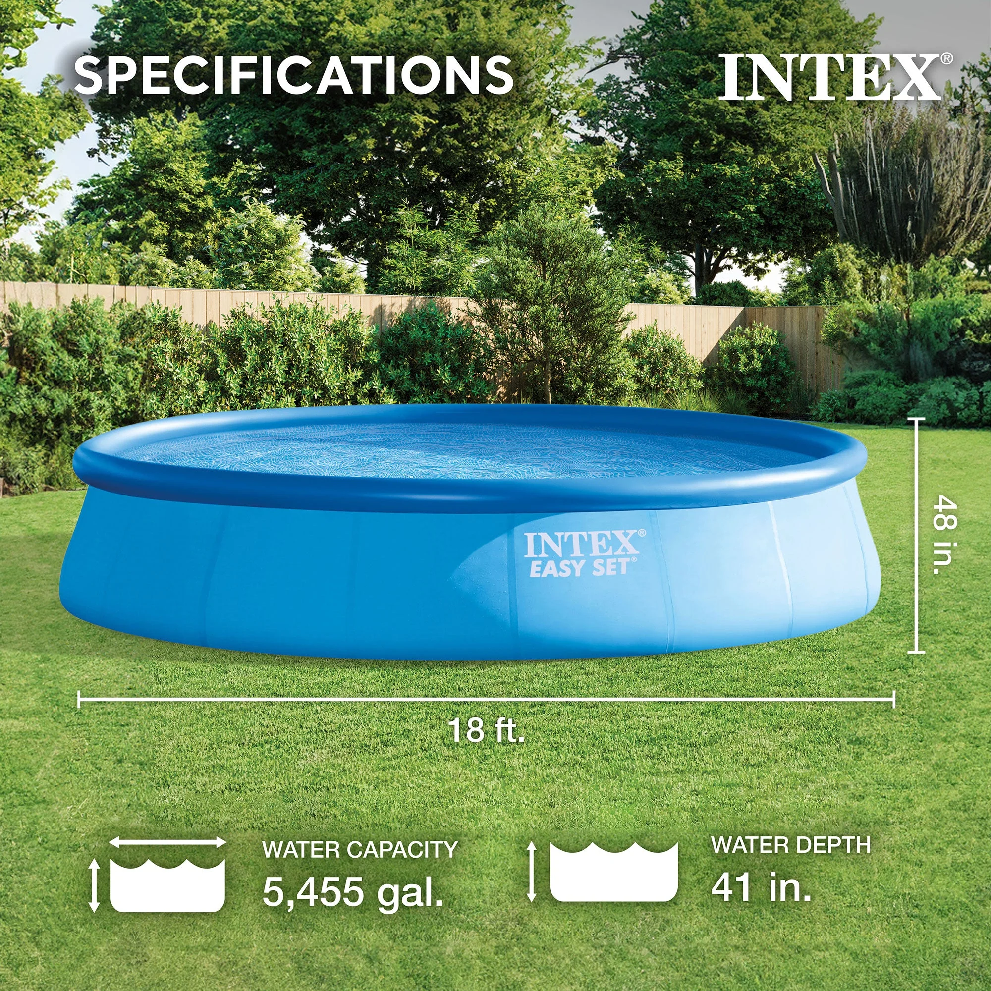 Intex Easy Set 18' x 48" Inflatable Pool Set with Pump, Ladder & Maintenance Kit - Image 2