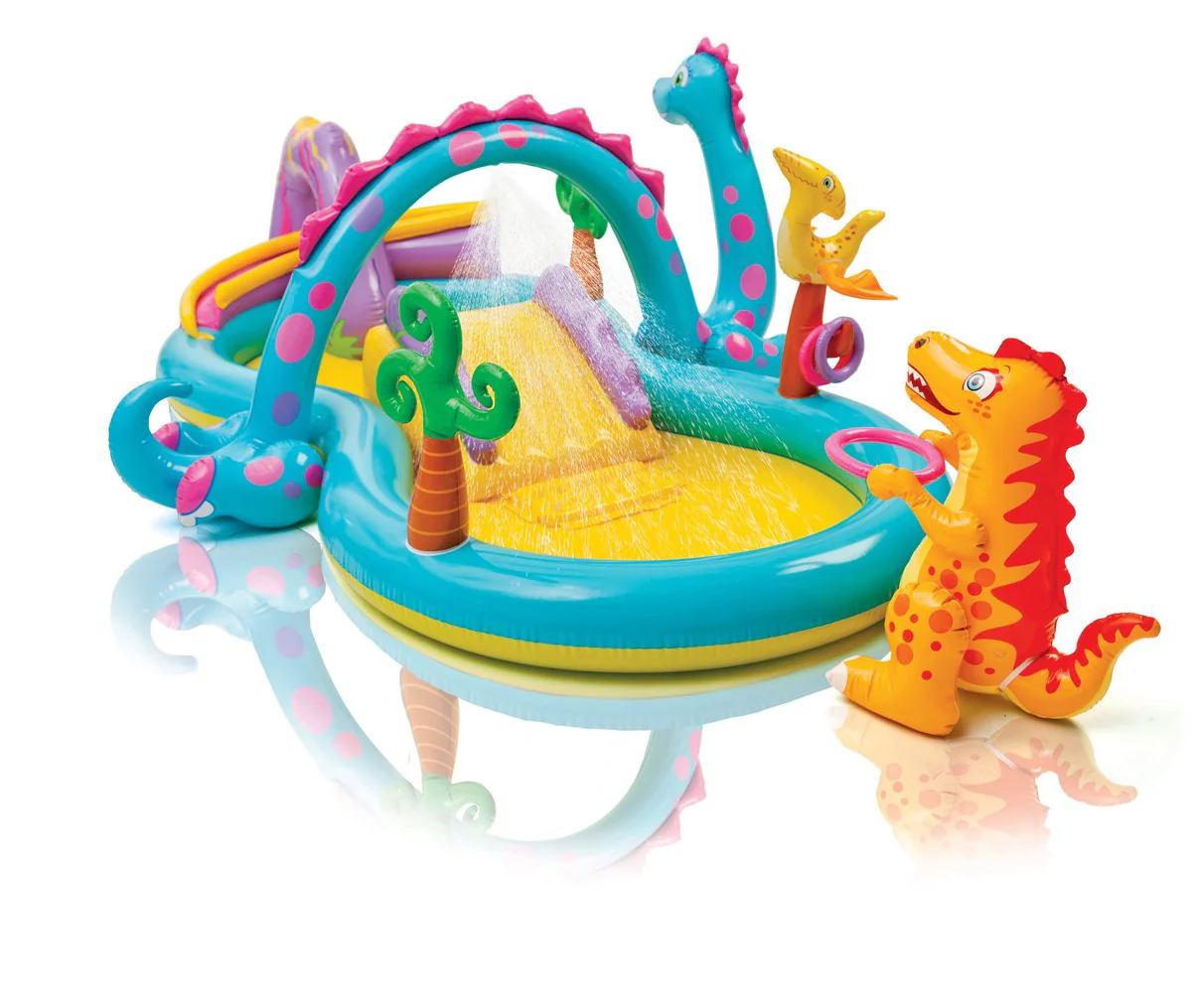 Intex Inflatable Surf 'N Slide Kids Play Center & Dinoland Kids Play Center Pool - Image 8