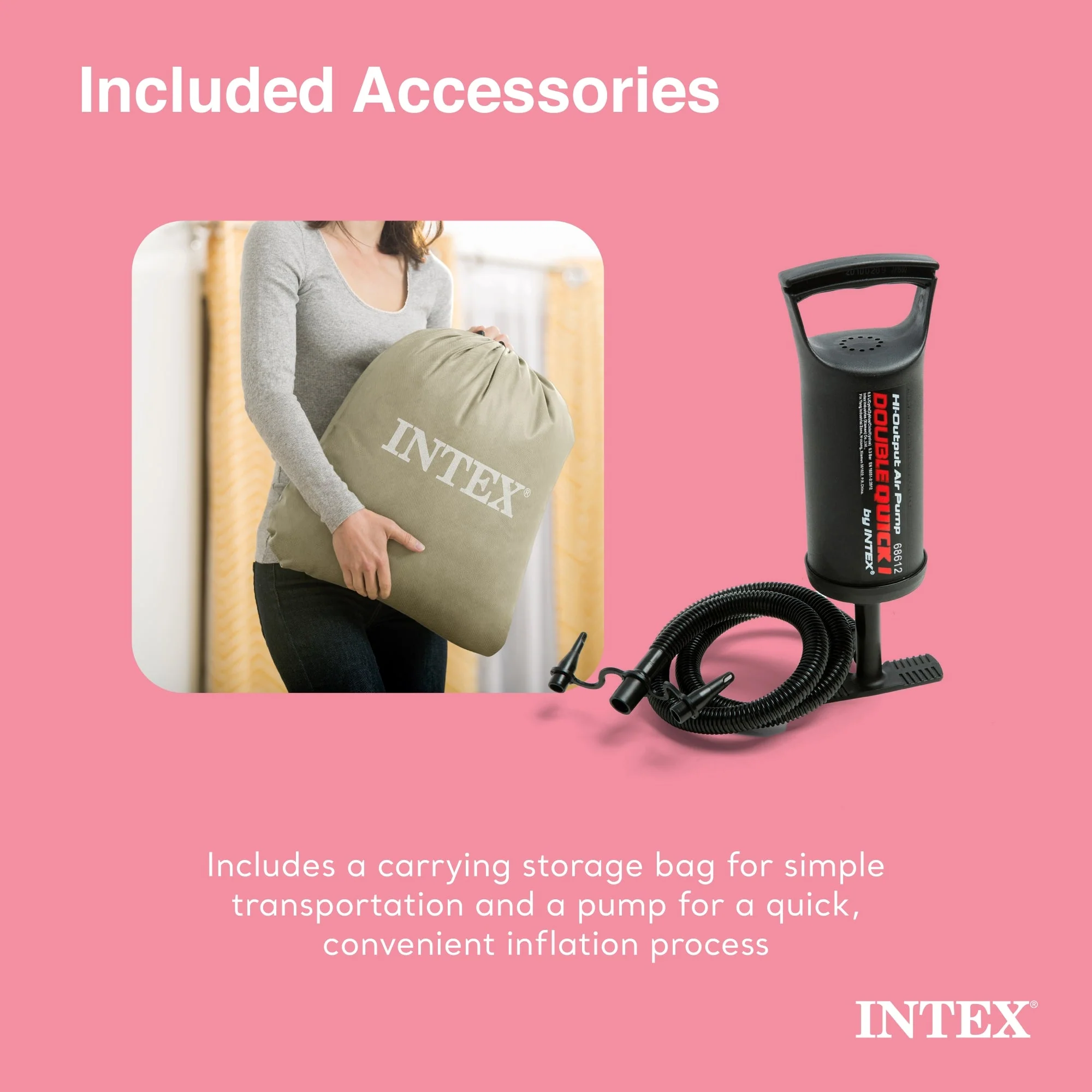 Intex Kids Travel Inflatable Air Mattress with Raised Sides & Hand Pump (2 Pack) - Image 12