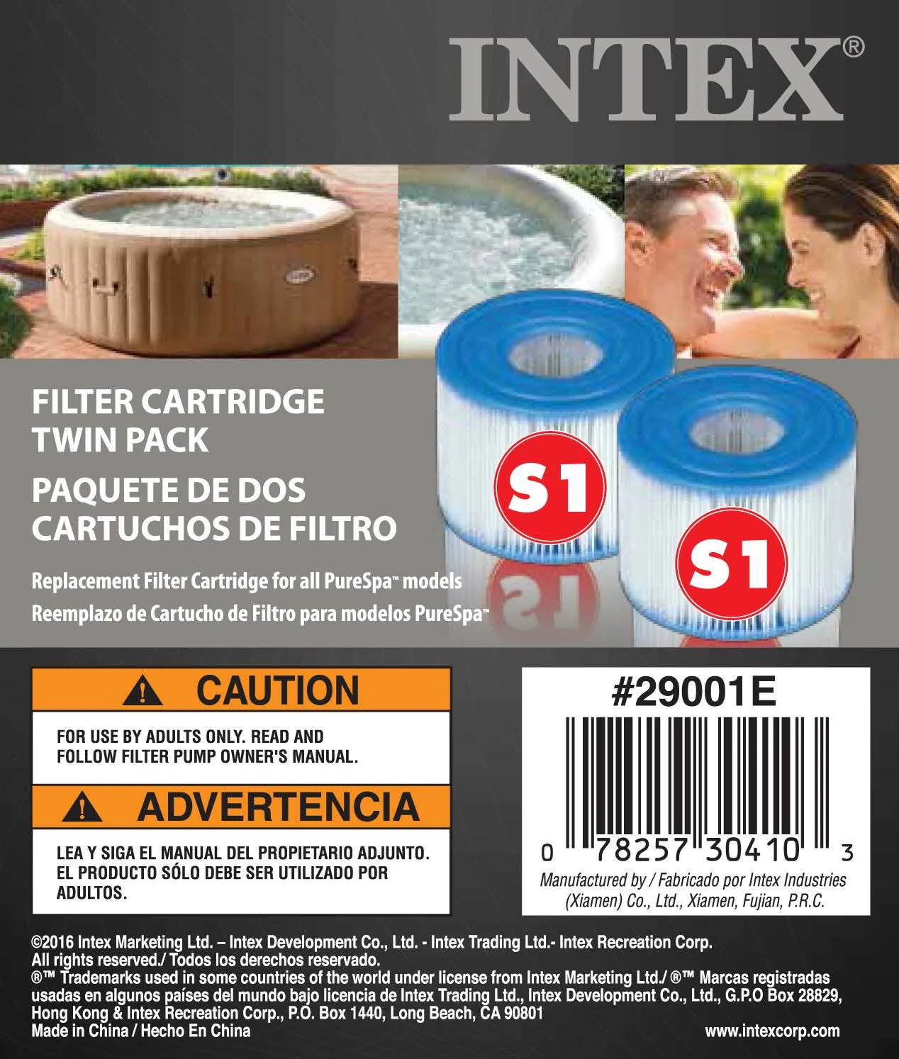 Intex Removable Hot Tub Seat (2 Pack) & Filter Replacement Cartridges (6 Pack) - Image 11