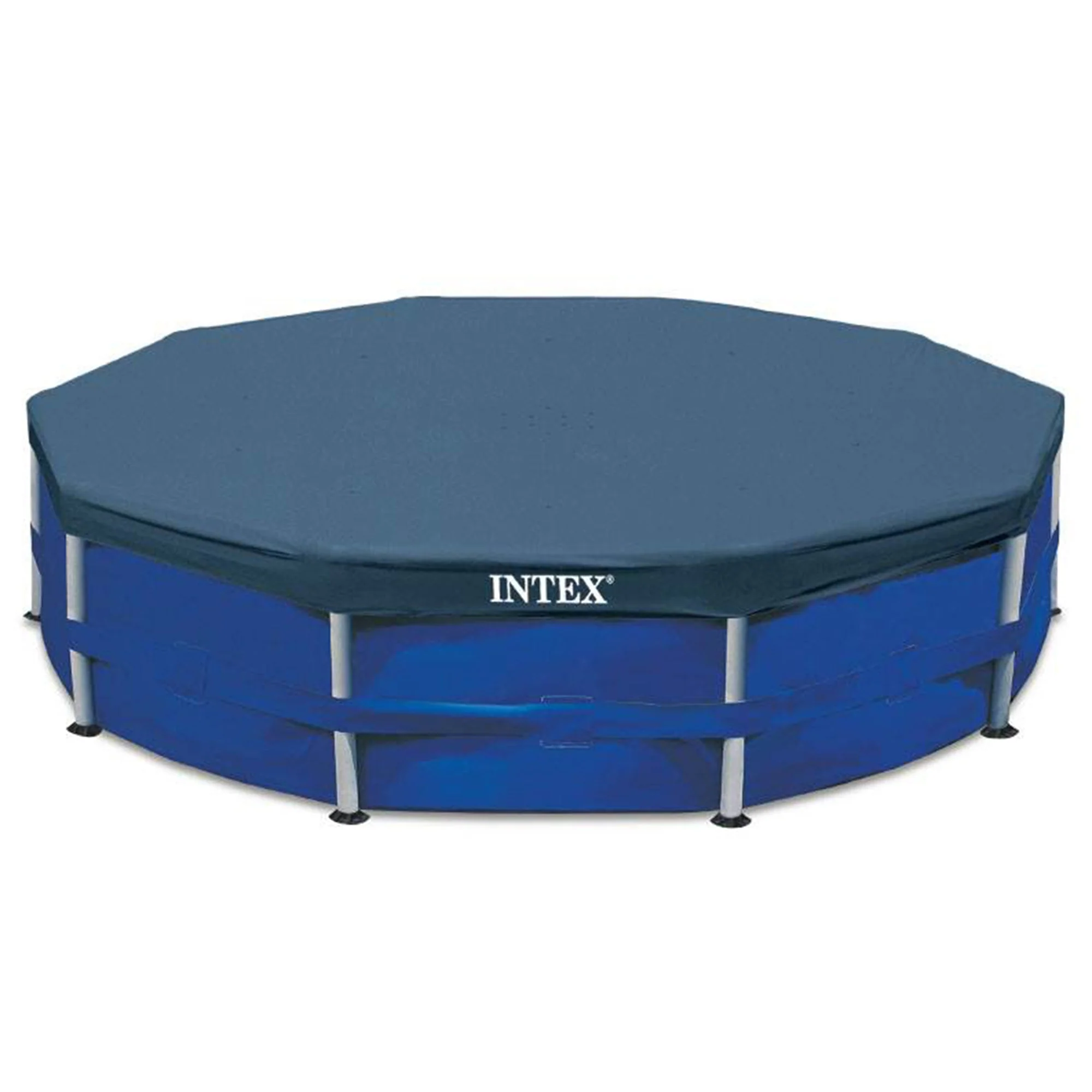 Intex Steel Frame Pool Ladder for 42' Wall Height & 15' Round Pool Debris Cover - Image 2