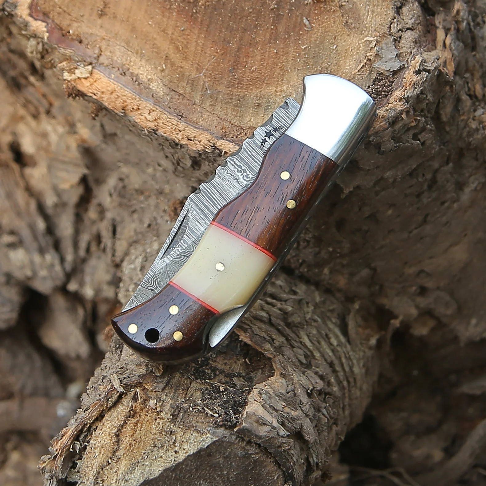 Ironclad Pocket Knife with Rosewood & Bone Scales - Image 6
