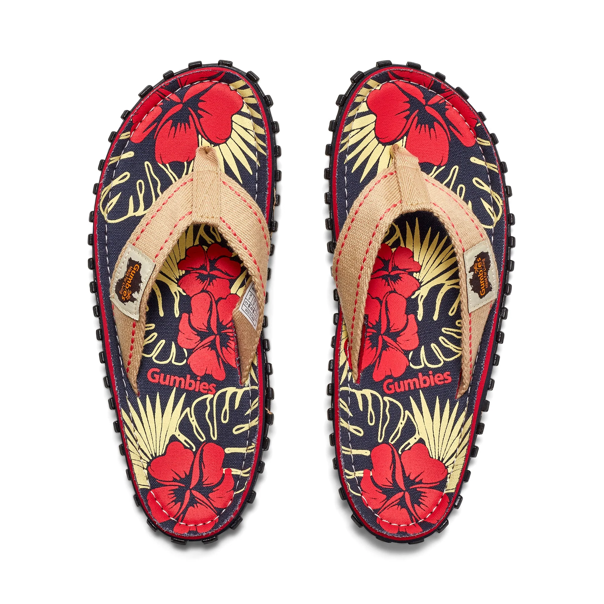 Islander Flip-Flops - Women's - Denim Hibiscus - Image 5