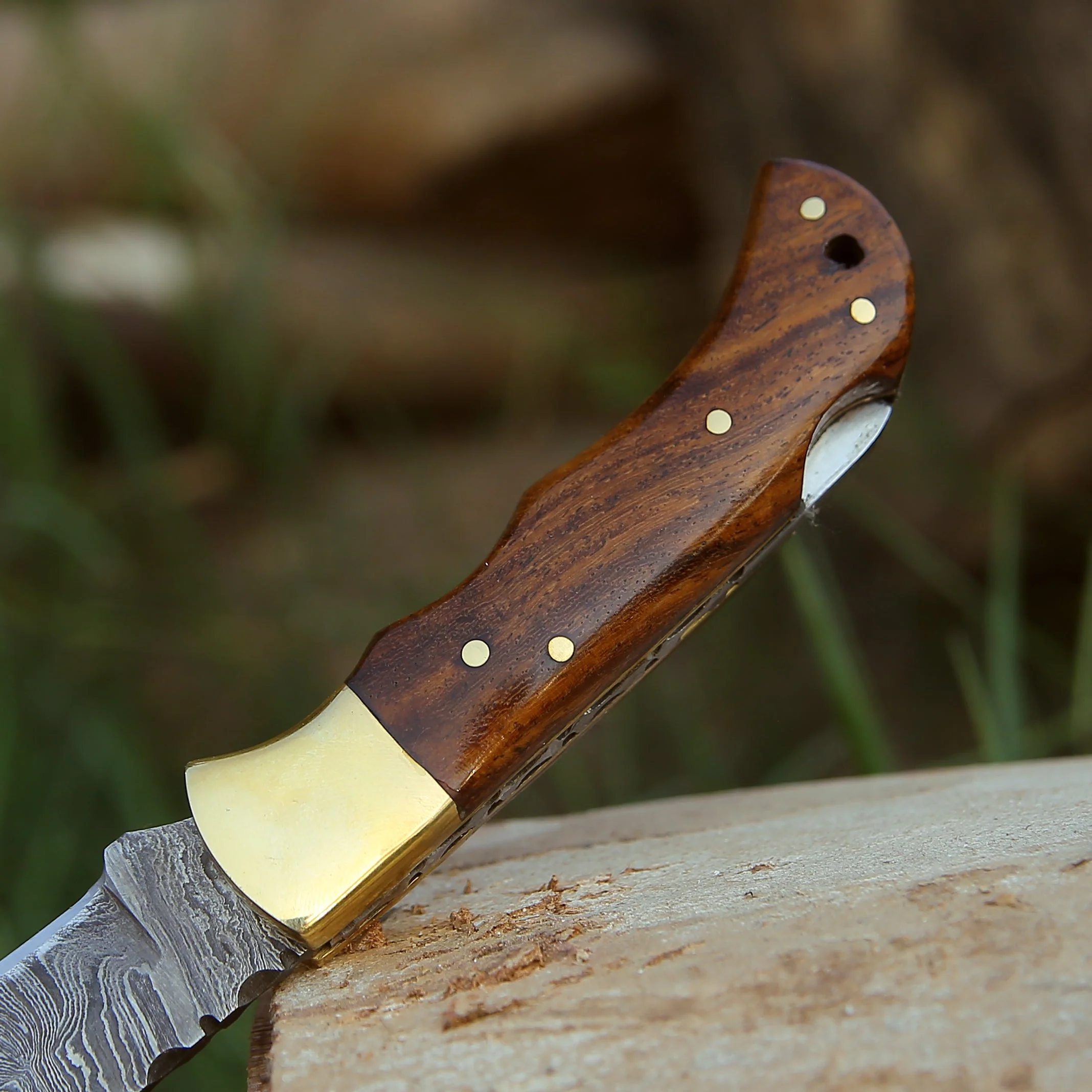 Jaguar Pocket Knife with Exotic Rosewood Handle - Image 7