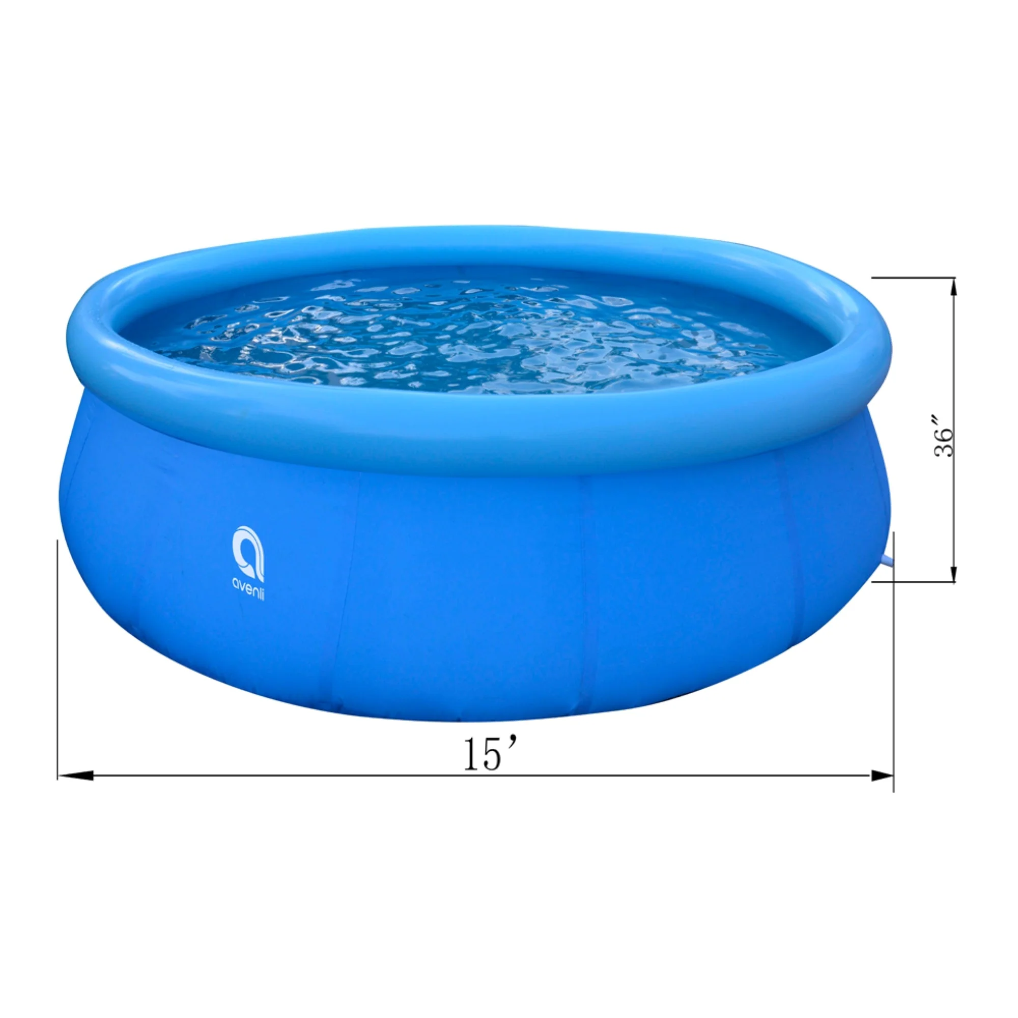 JLeisure 17811US 15Ft x 36" Prompt Set Inflatable Outdoor Backyard Swimming Pool - Image 7