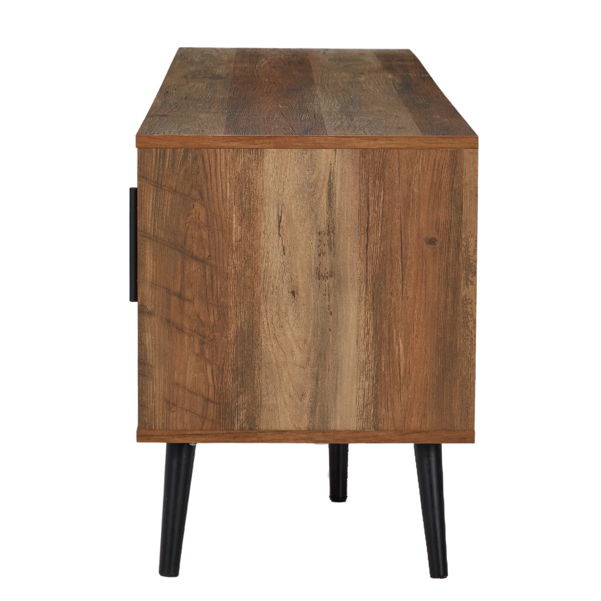 Jomeed Mid Century Modern Wooden TV Entertainment Console with Storage Shelf - Image 5