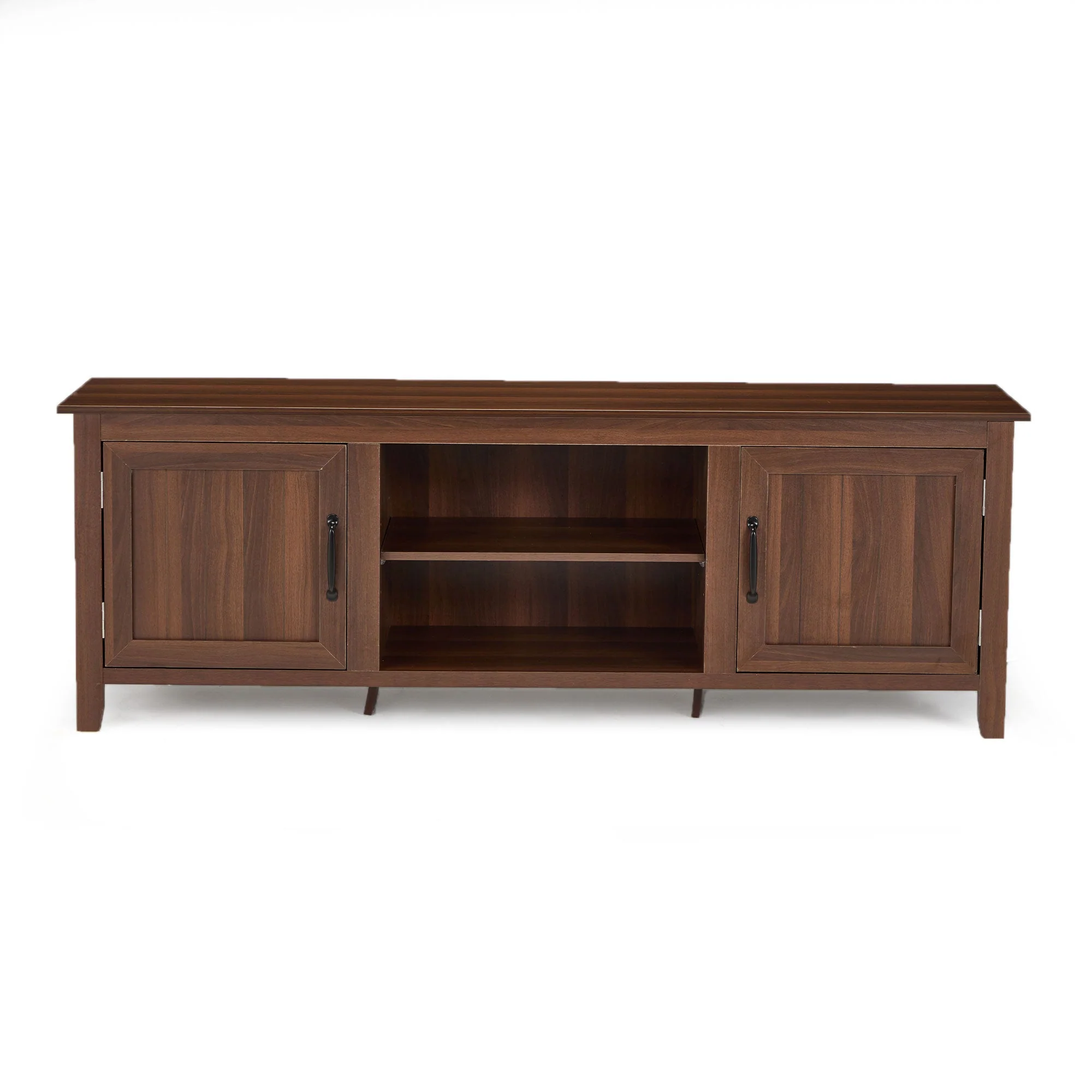 JOMEED TV Console Stand Table Storage Cabinet Media Entertainment Center, Brown - Image 10