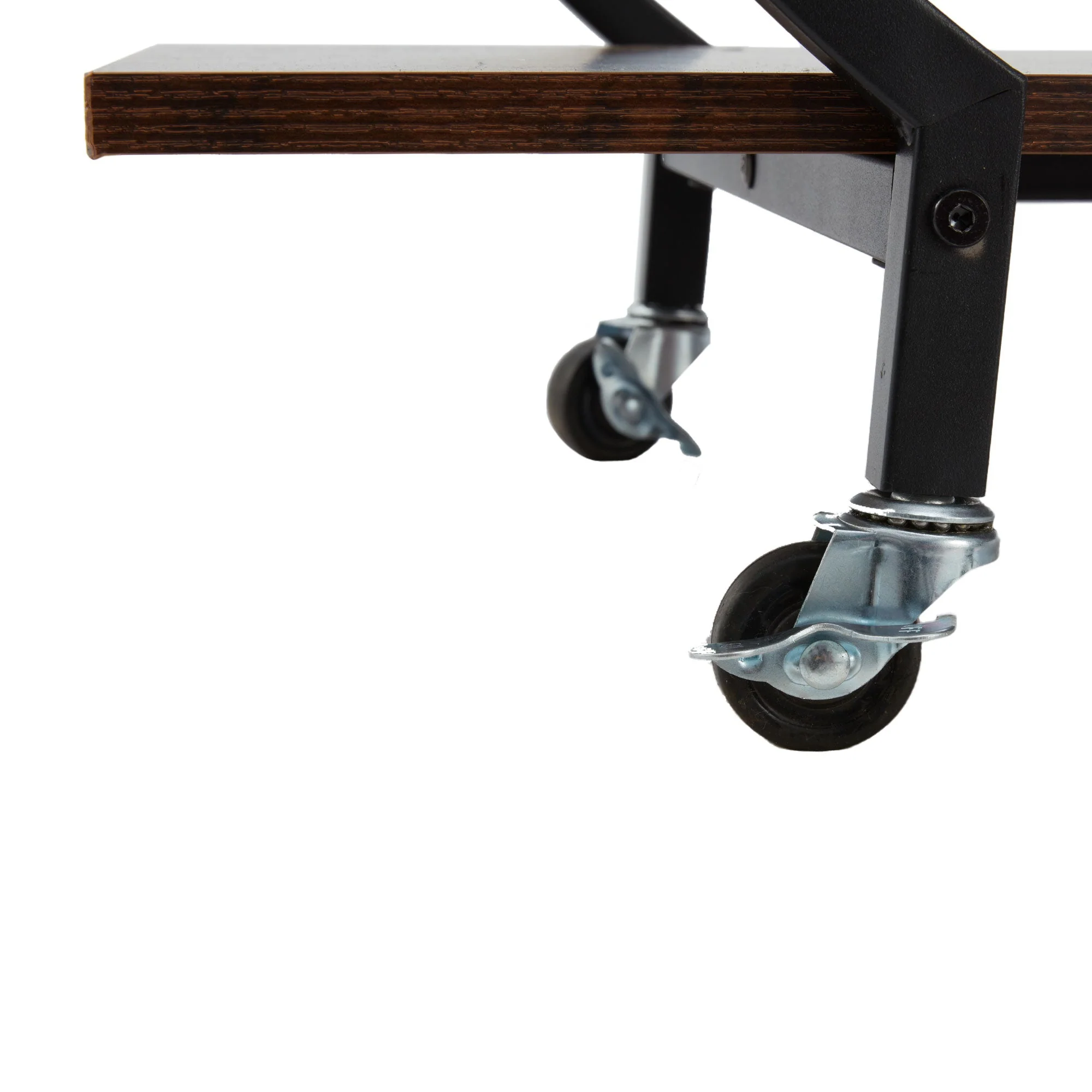 Jomeed Wood and Metal Portable Kitchen Bar or Coffee Cart with Wine Rack, Brown - Image 8
