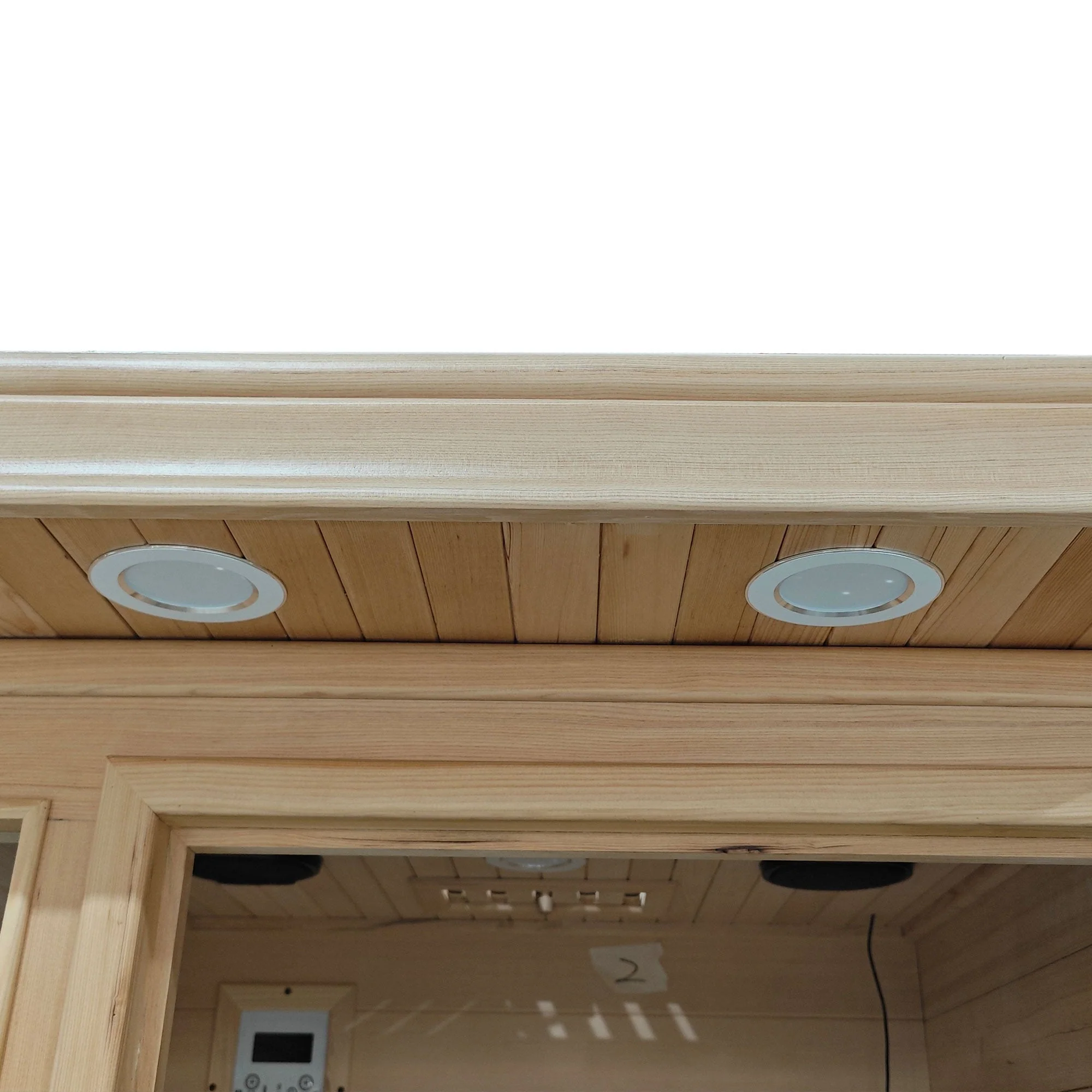 JOMEED's 6.2 Foot 2 Person Compact Home Wooden Sauna with Digital Control System - Image 6
