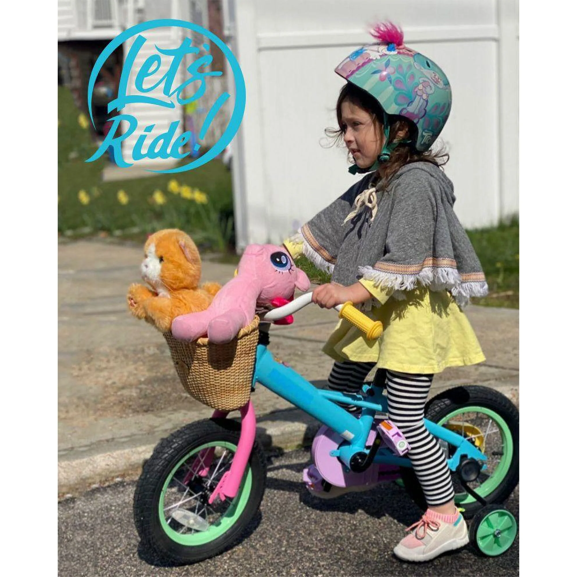 JOYSTAR Macarons Kids Bike for Girls Ages 4-7 with Training Wheels, 16", Rainbow - Image 8