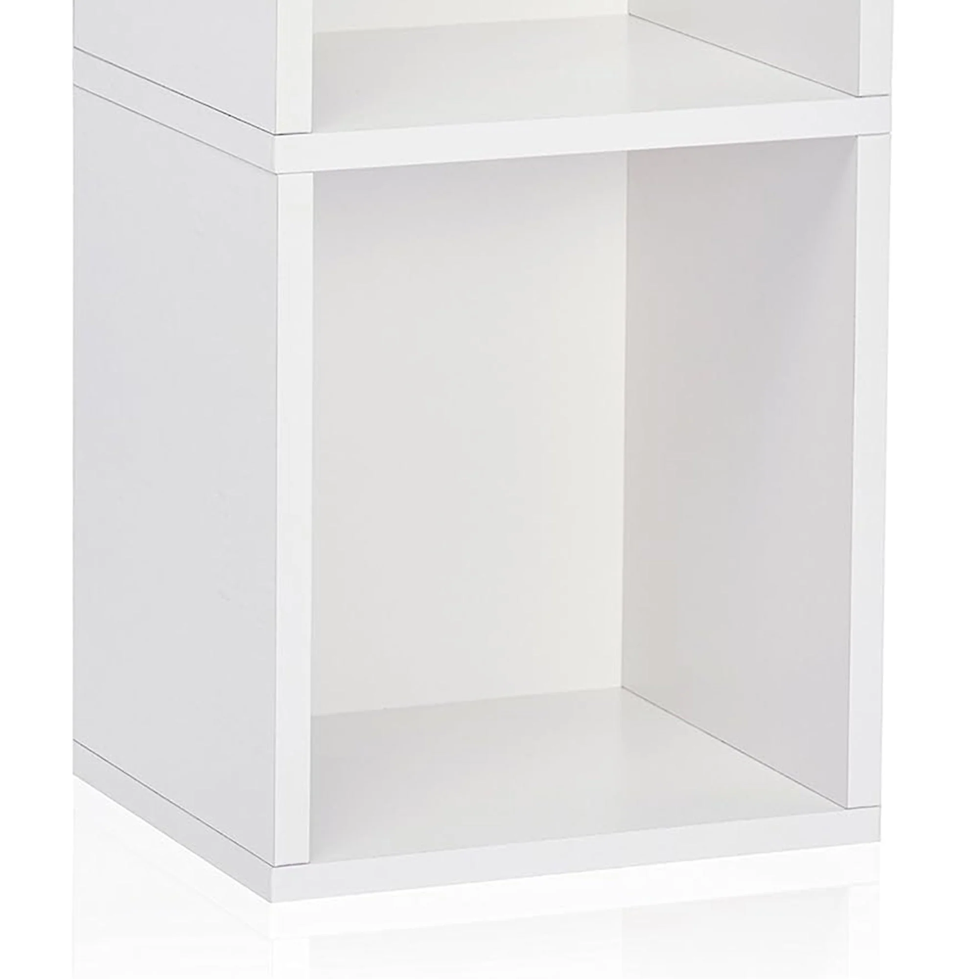 Juggernaut Storage 2 Cube Wooden Storage Shelf Bookshelf Home Organizer, White - Image 7