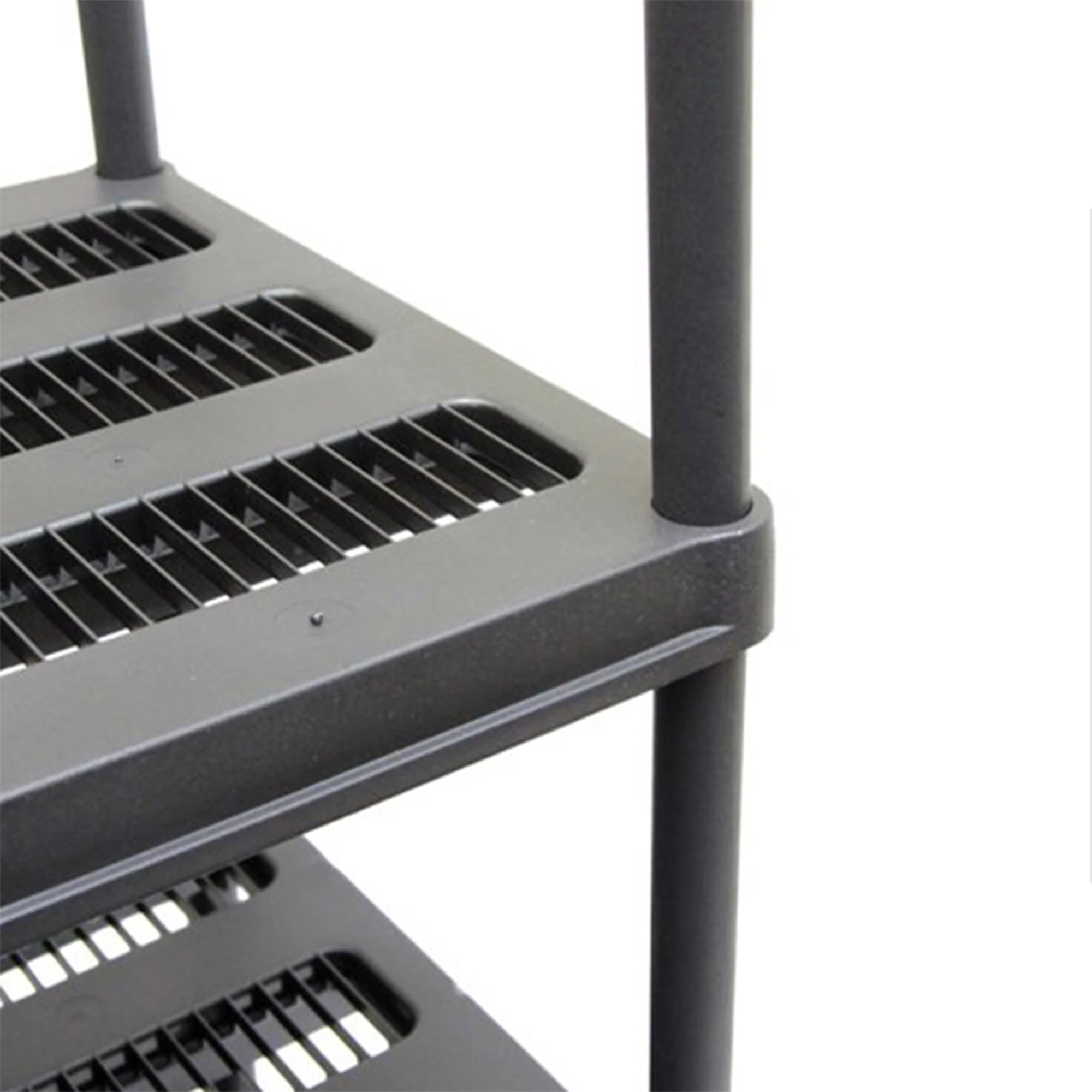 Juggernaut Storage 72 Inch 5 Shelf Plastic Utility Shelving Storage Unit, Black - Image 2