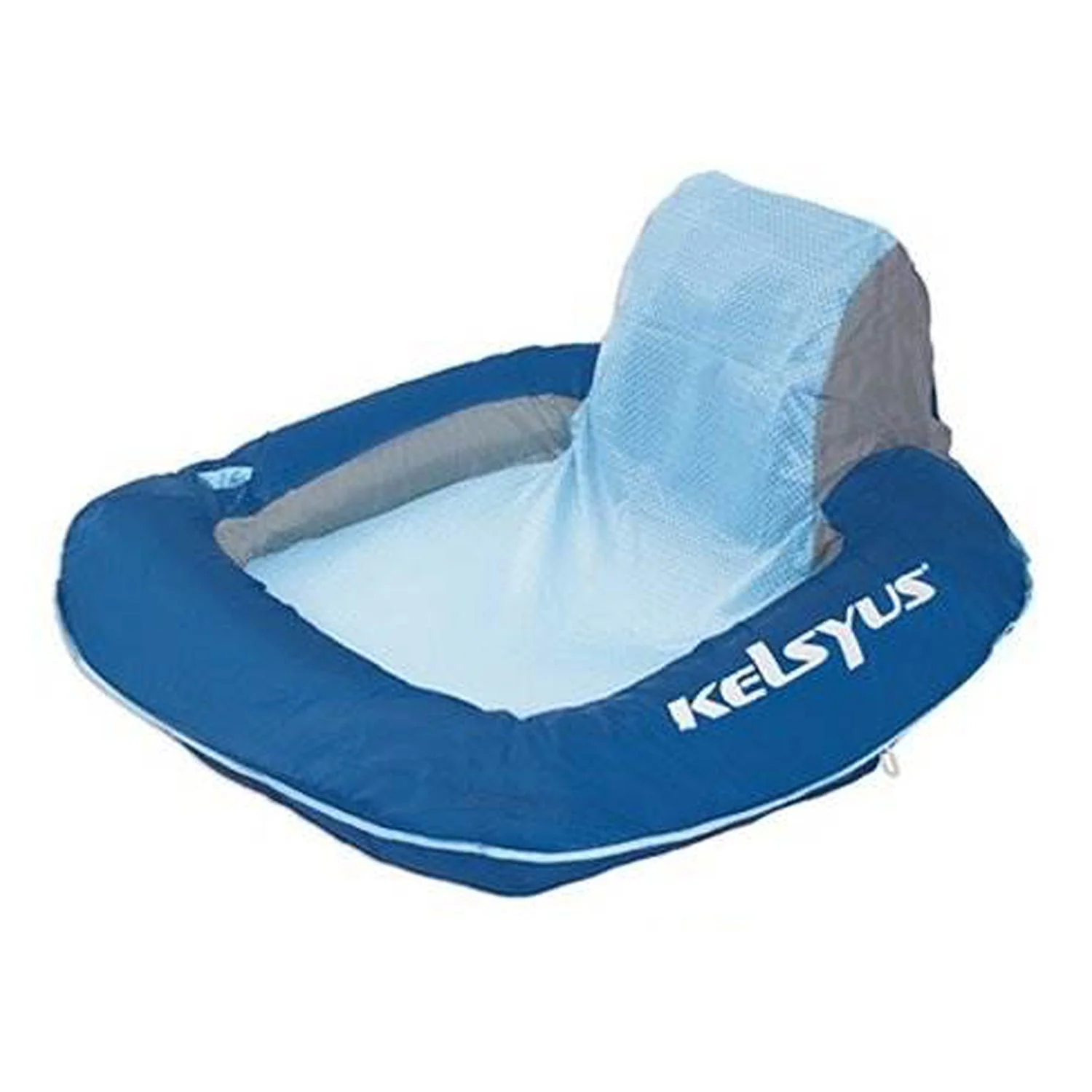 Kelsyus Floating Pool Lounger Inflatable Chair w/ Cup Holder, Blue (4 Pack) - Image 2