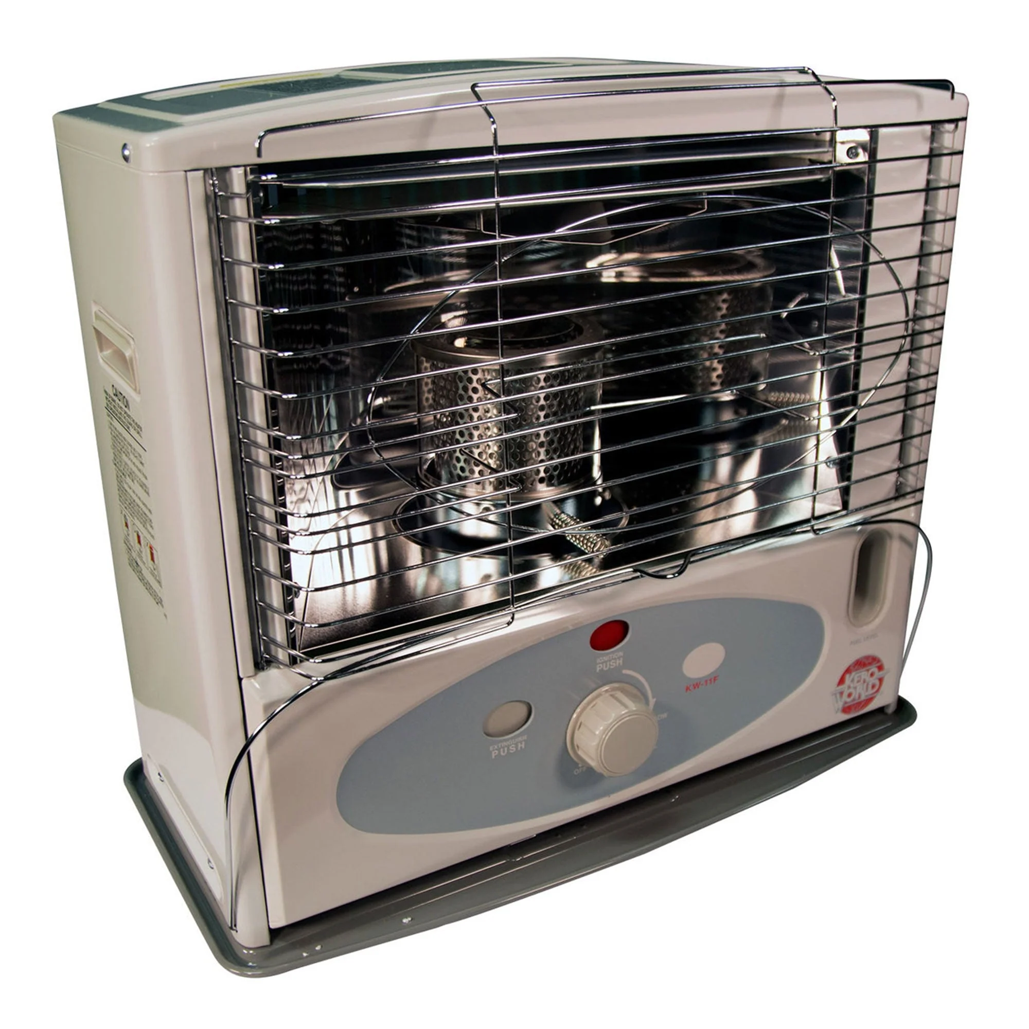 Kero World 10,000 BTU Kerosene Wick Heater with Sure-Seat Chimney System, Gray - Image 6