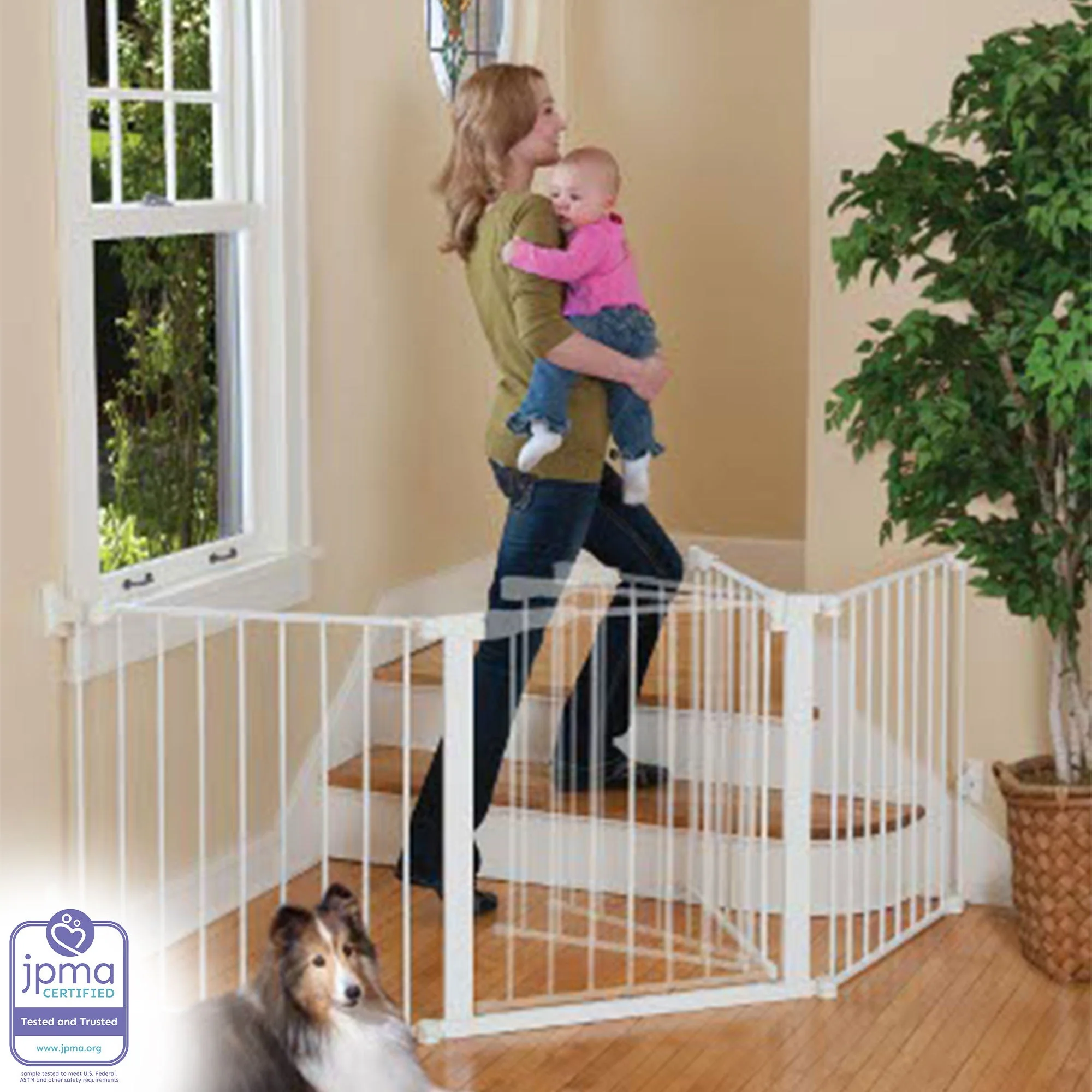 KidCo Custom Fit Auto Closing ConfigureGate Baby Gate with 30 Inch Door, White - Image 11