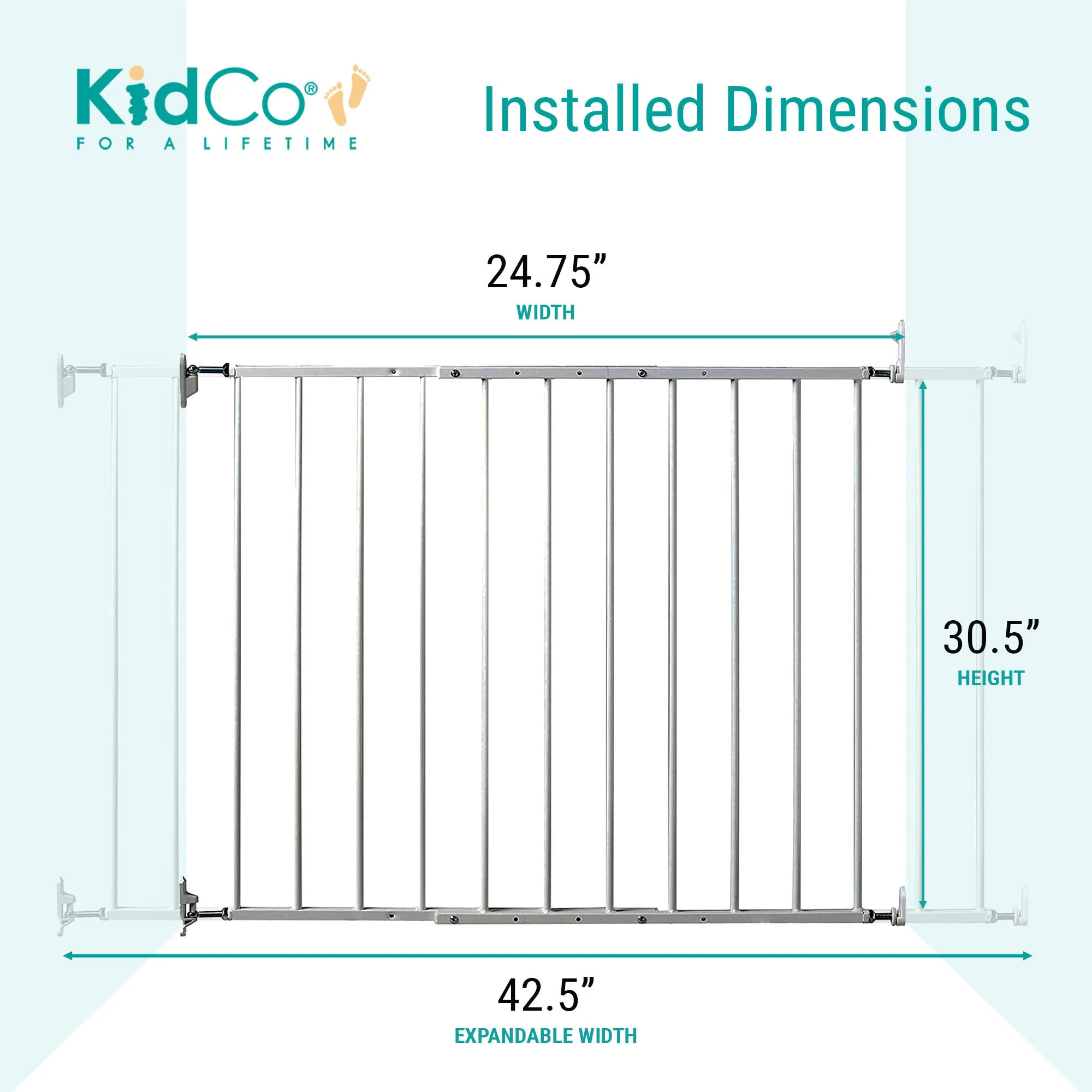 KidCo Safeway Top of Stairs Quick Release Baby Gate for Protection (2 Pack) - Image 3