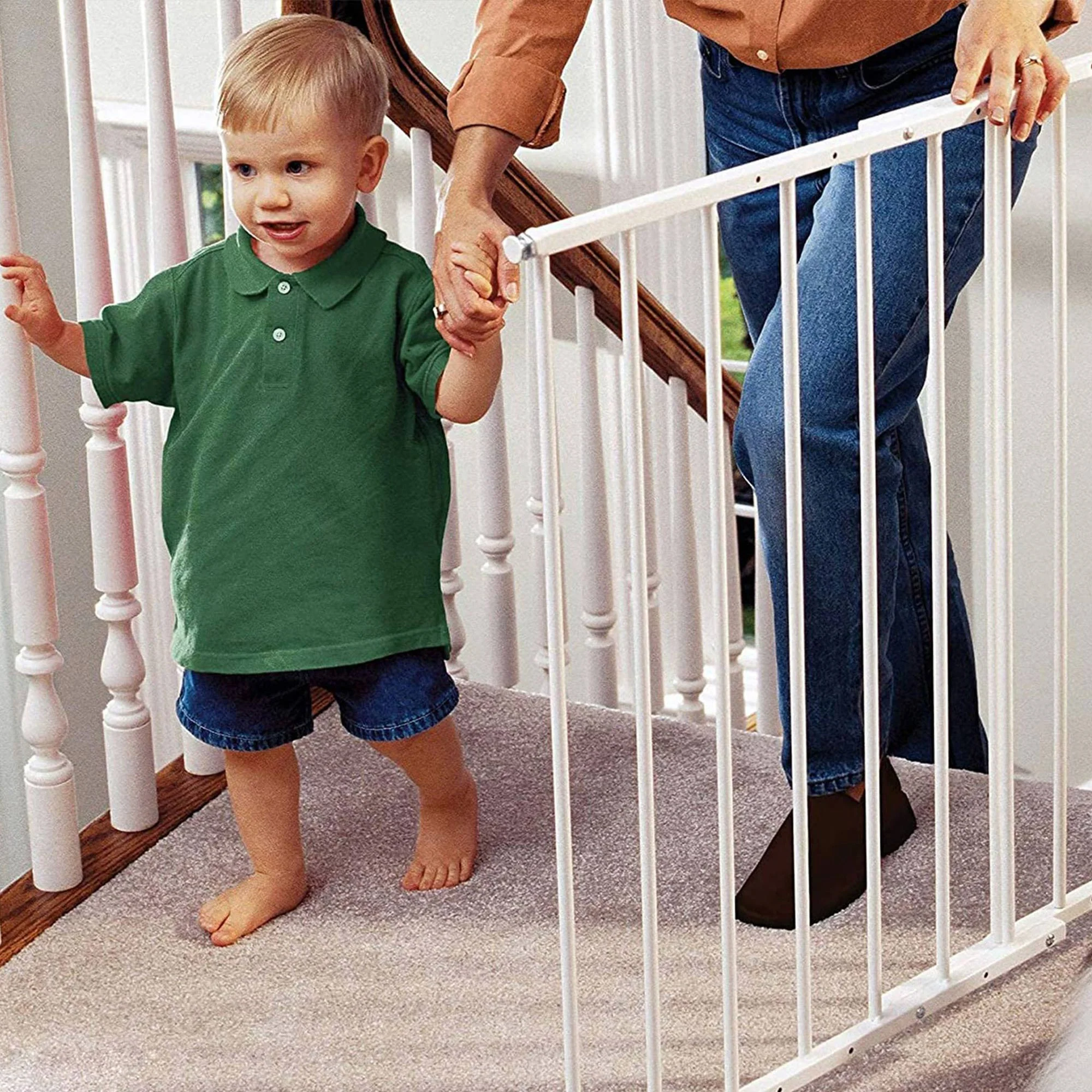 KidCo Safeway Top of Stairs Quick Release Baby Gate for Protection (2 Pack) - Image 9