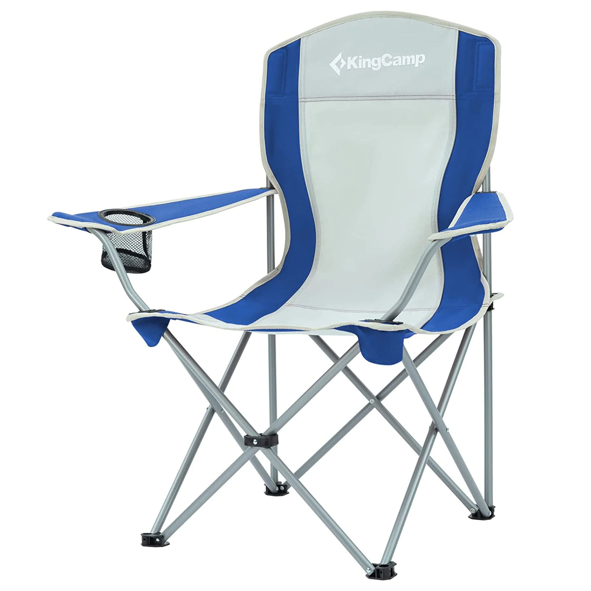 KingCamp Lightweight Folding Outdoor Camping Lounge Chair, Blue/Grey (2 Pack) - Image 11