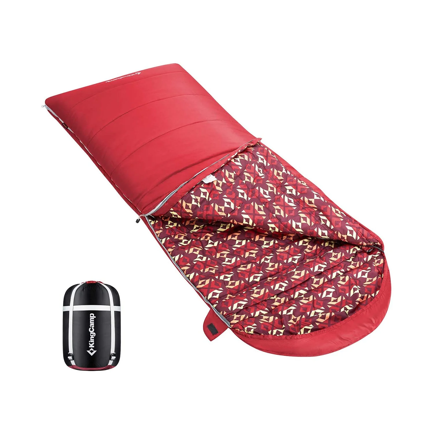 KingCamp Outdoor 30 Degree Adult Sleeping Bag for Camping and Backpacking, Red - Image 3