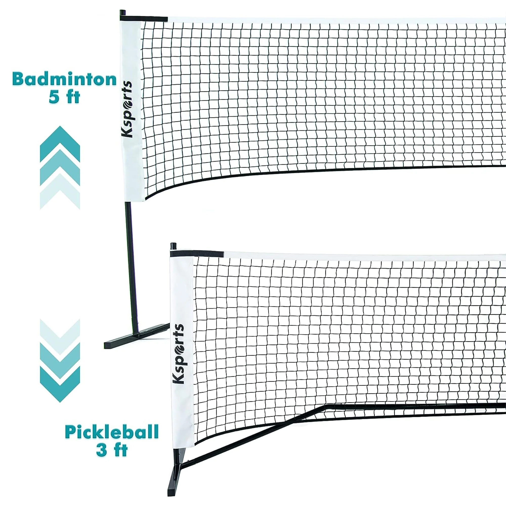Ksports Pickleball Set, 22' Net, LED Shuttlecocks, Carry Bag & Game Balls, White - Image 10