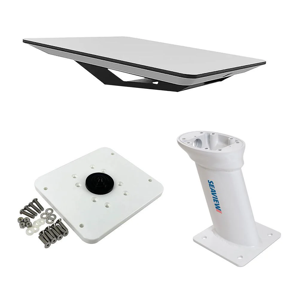 KVH Starlink Flat Panel Kit w/10" Seaview Pedestal Mount ADASTLKA Starlink Top Plate