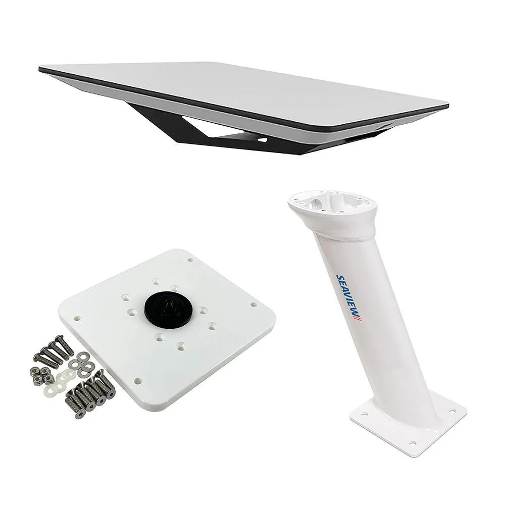 KVH Starlink Flat Panel Kit w/16" Seaview Pedestal Mount ADASTLKA Starlink Top Plate