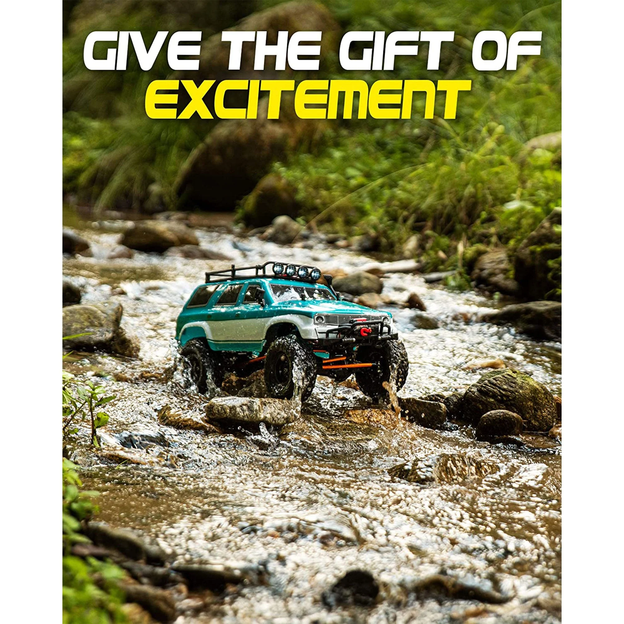 LAEGENDARY Grando 1:10 Scale RTR RC Remote Control Rock Crawler SUV, Blue-Green - Image 6