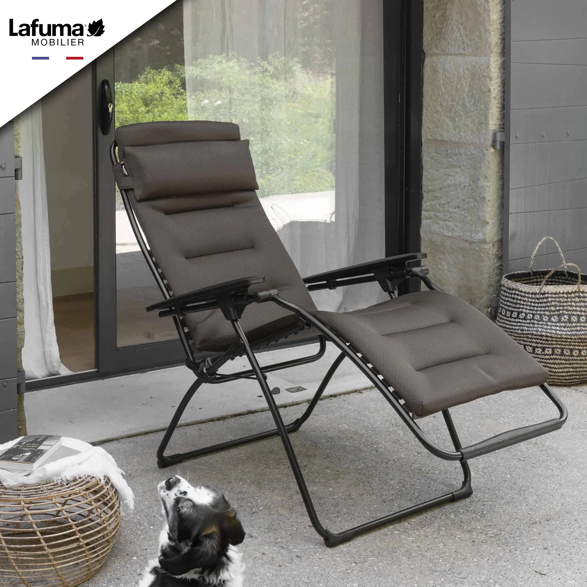 Lafuma LFM3123-7057 Futura Air Comfort XL Series Outdoor Relaxation Chair, Taupe - Image 5