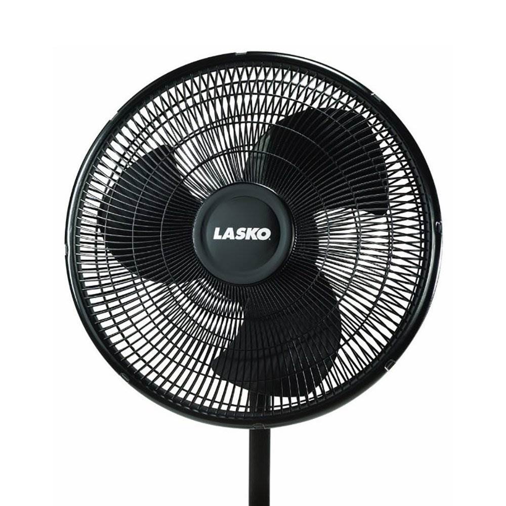 Lasko 16 Inch Oscillating 3 Speed Adjustable Pedestal Stand Fan, Black (2 Pack) - Image 6