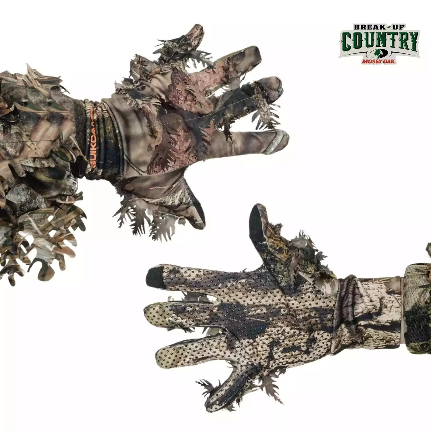 Leafy Camo Gloves in Mossy Oak and Realtree - Fingerless or Touchscreen Tips - Image 25