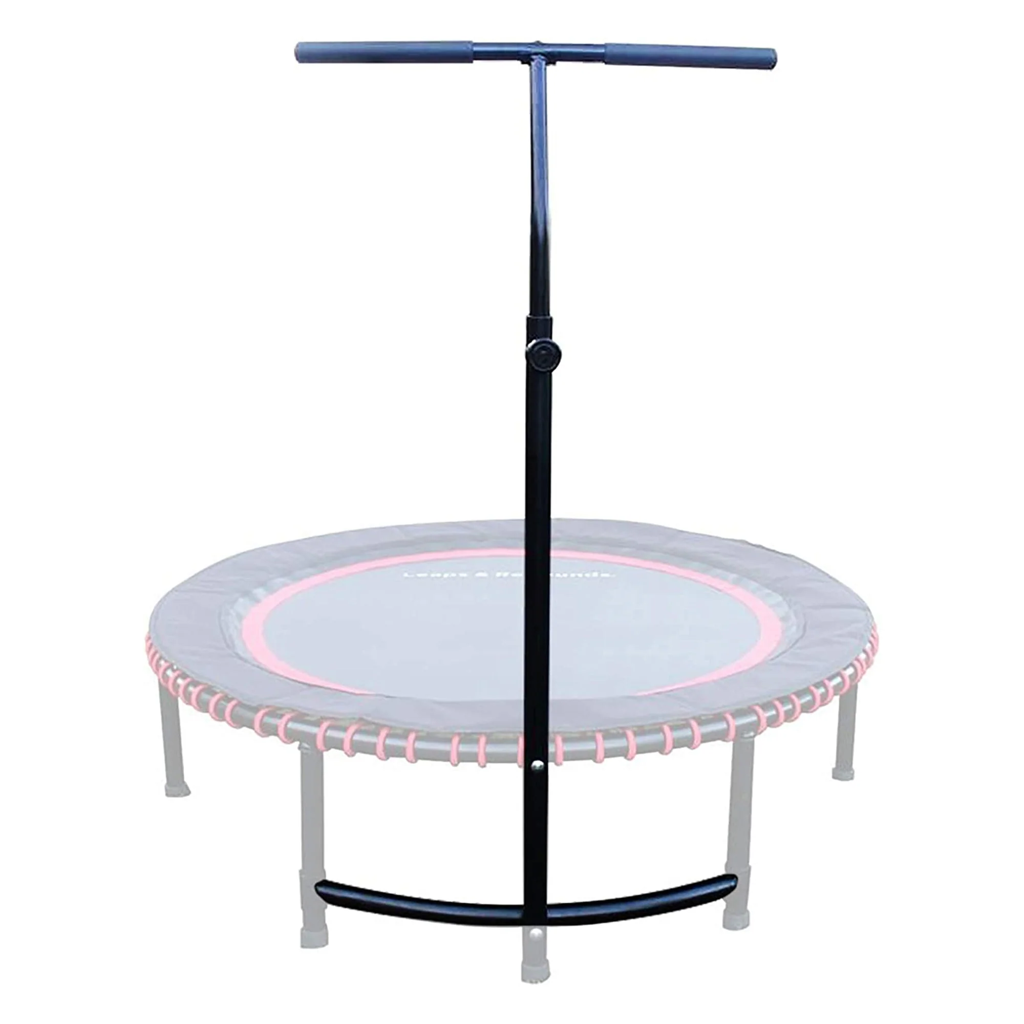 LEAPS & REBOUNDS 40" Adjustable Stability Bar w/ 40" Fitness Trampoline, Green - Image 2