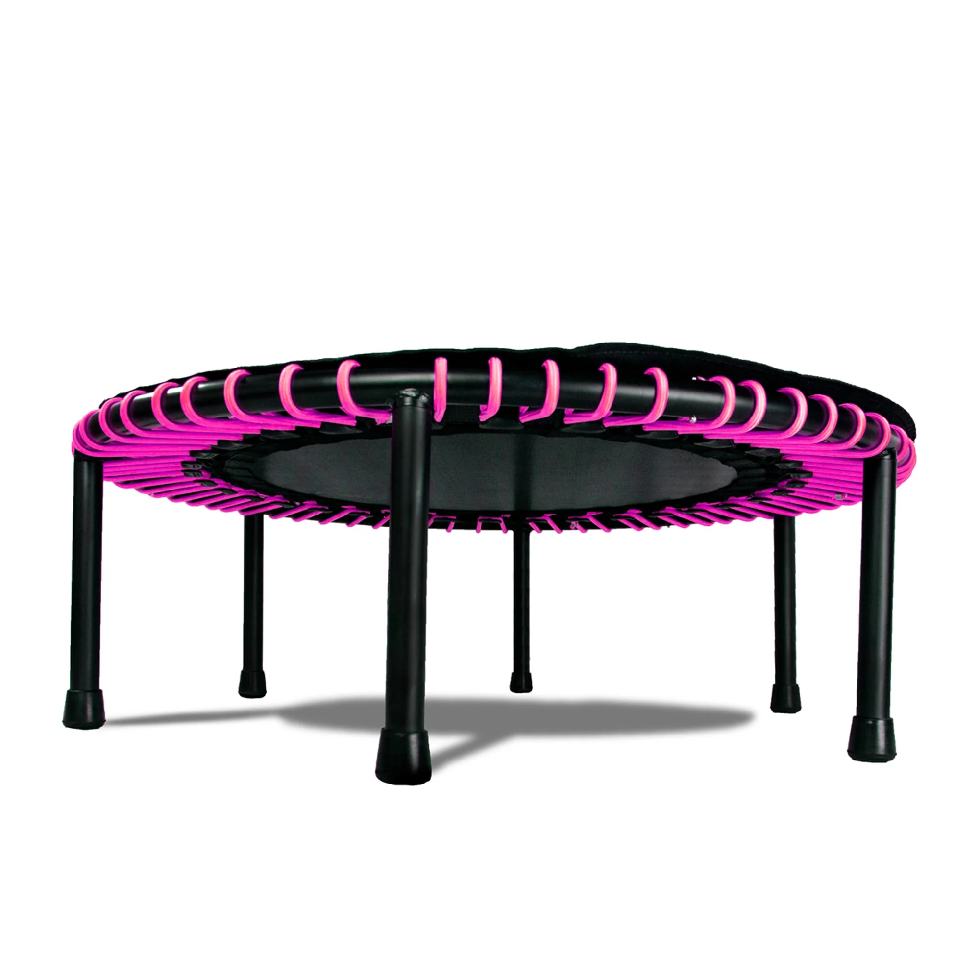LEAPS & REBOUNDS 40" Mini Fitness Trampoline & Rebounder Gym Equipment, Pink - Image 2
