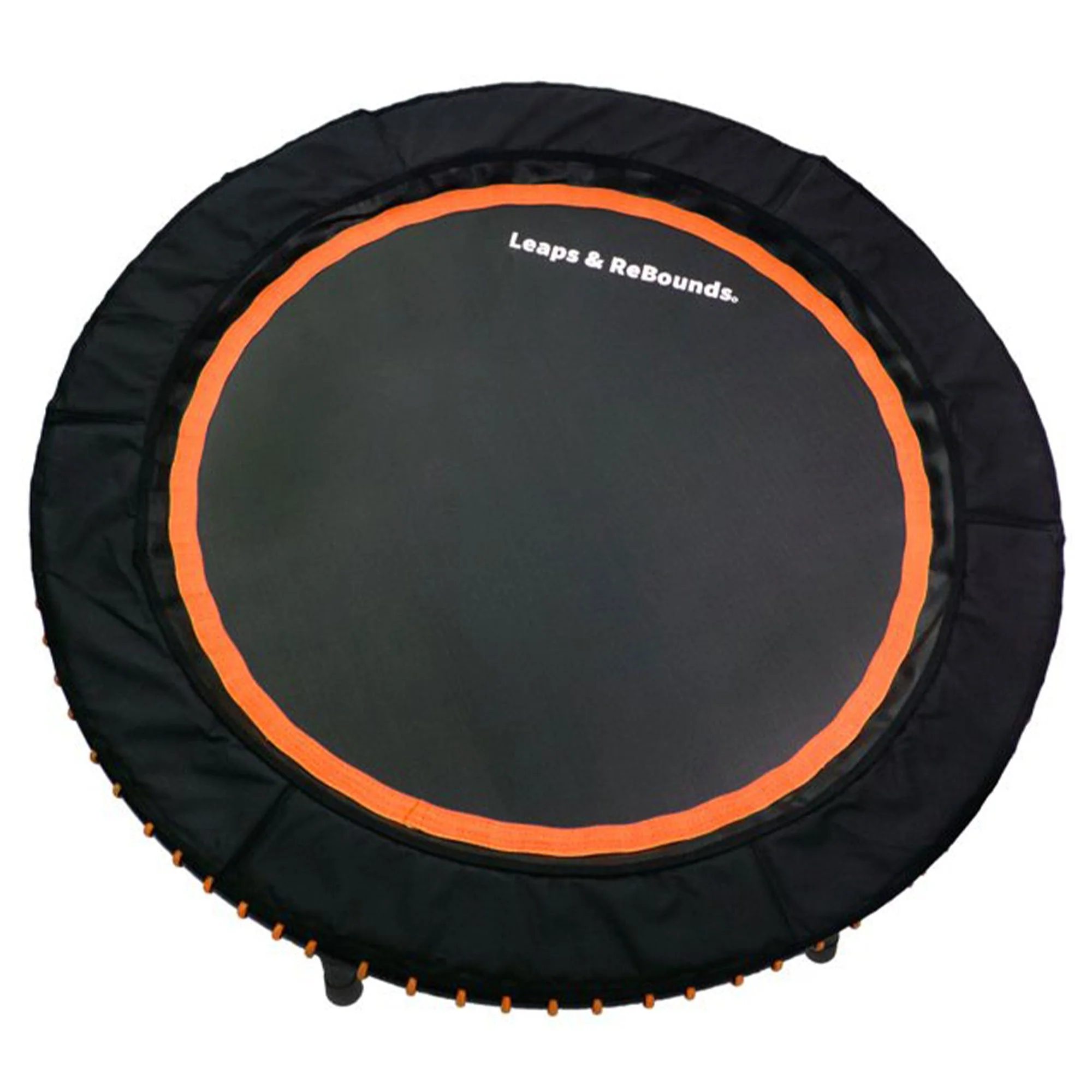 LEAPS & REBOUNDS 48" Adjustable Stability Bar w/ 48" Fitness Trampoline, Orange - Image 3