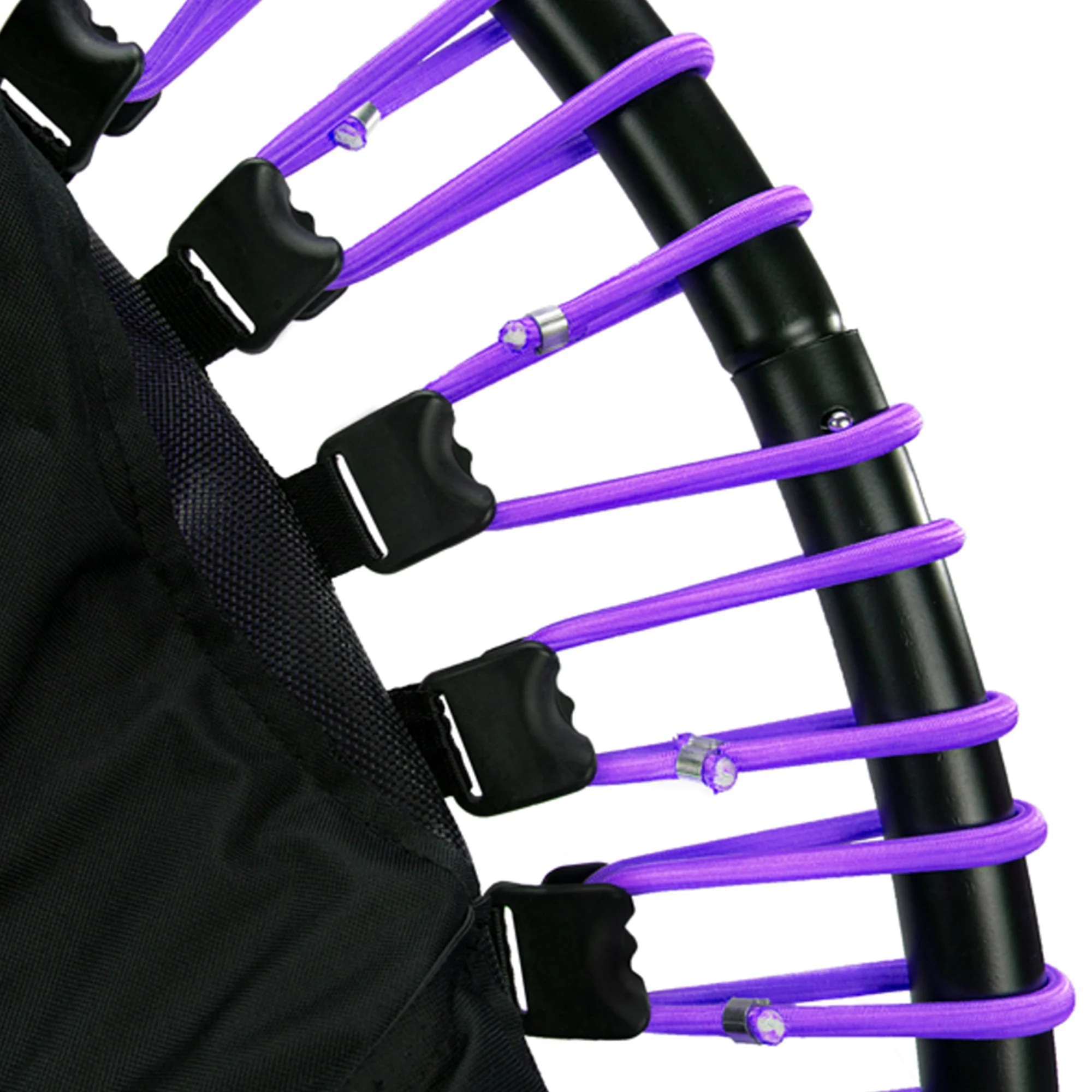 LEAPS & REBOUNDS 48" Adjustable Stability Bar w/ 48" Fitness Trampoline, Purple - Image 8