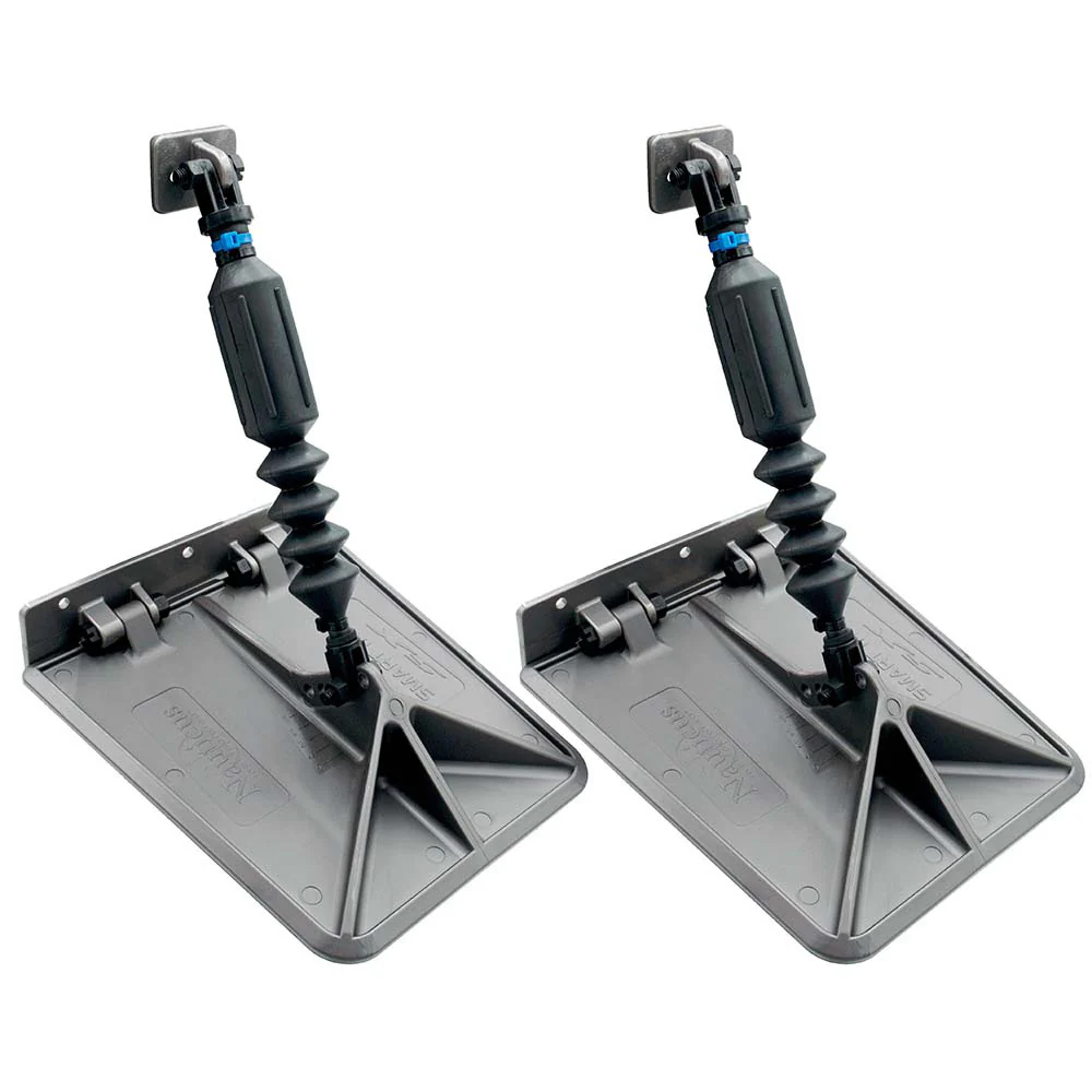 Smart Tabs SX Trim Tabs by Lectrotab 9.5" x 10" f/16'-18' Boats w/60lb Actuators - 60-150HP - Gunmetal Grey